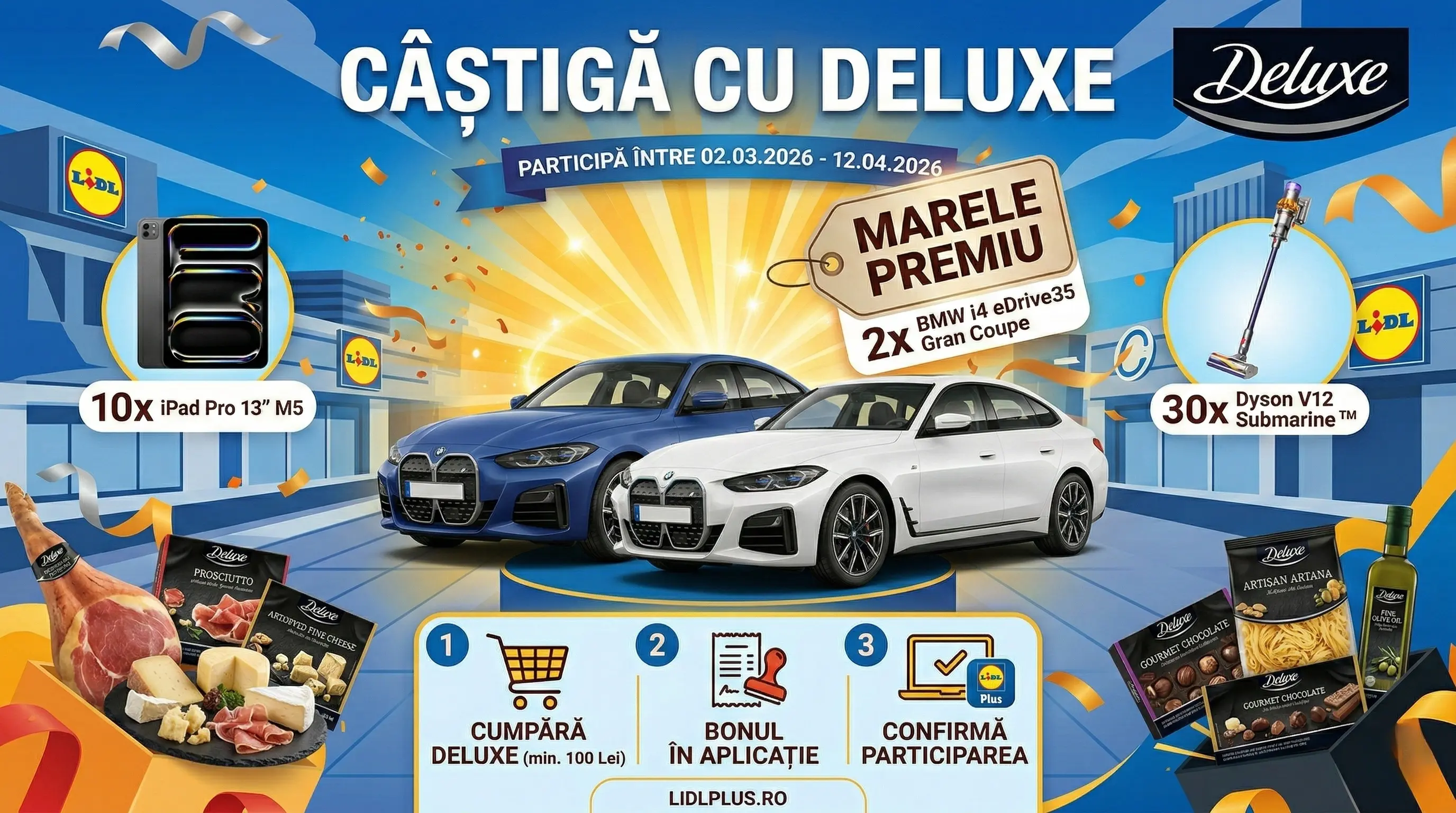 Concurs – Câștigă cu Deluxe de la Lidl – Câștigă premii până pe 12 aprilie 2026 - Concursier