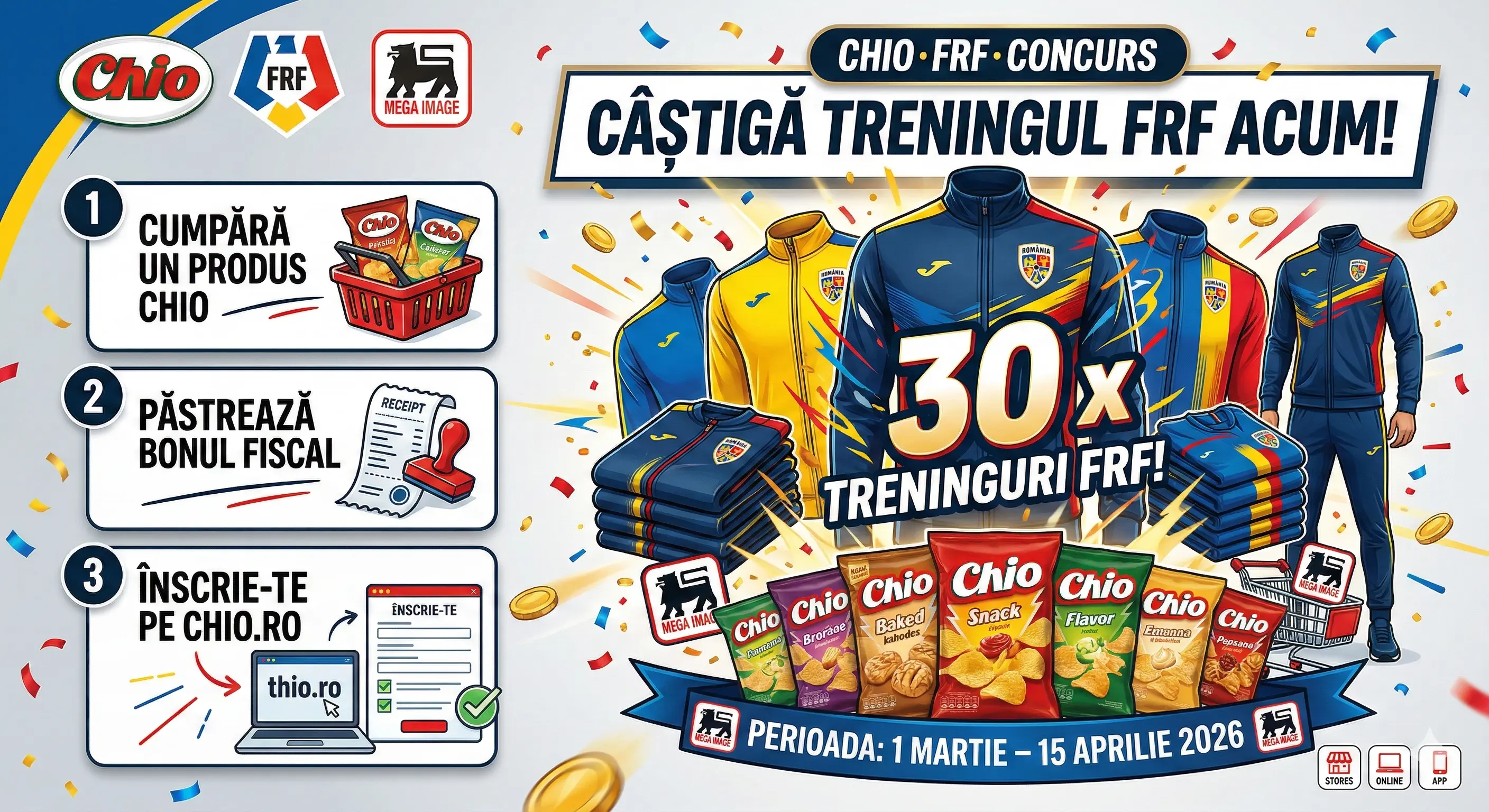 Concurs – Achiziționezi orice produs Chio de la Mega Image, Shop&Go – Câștigă premii până pe...