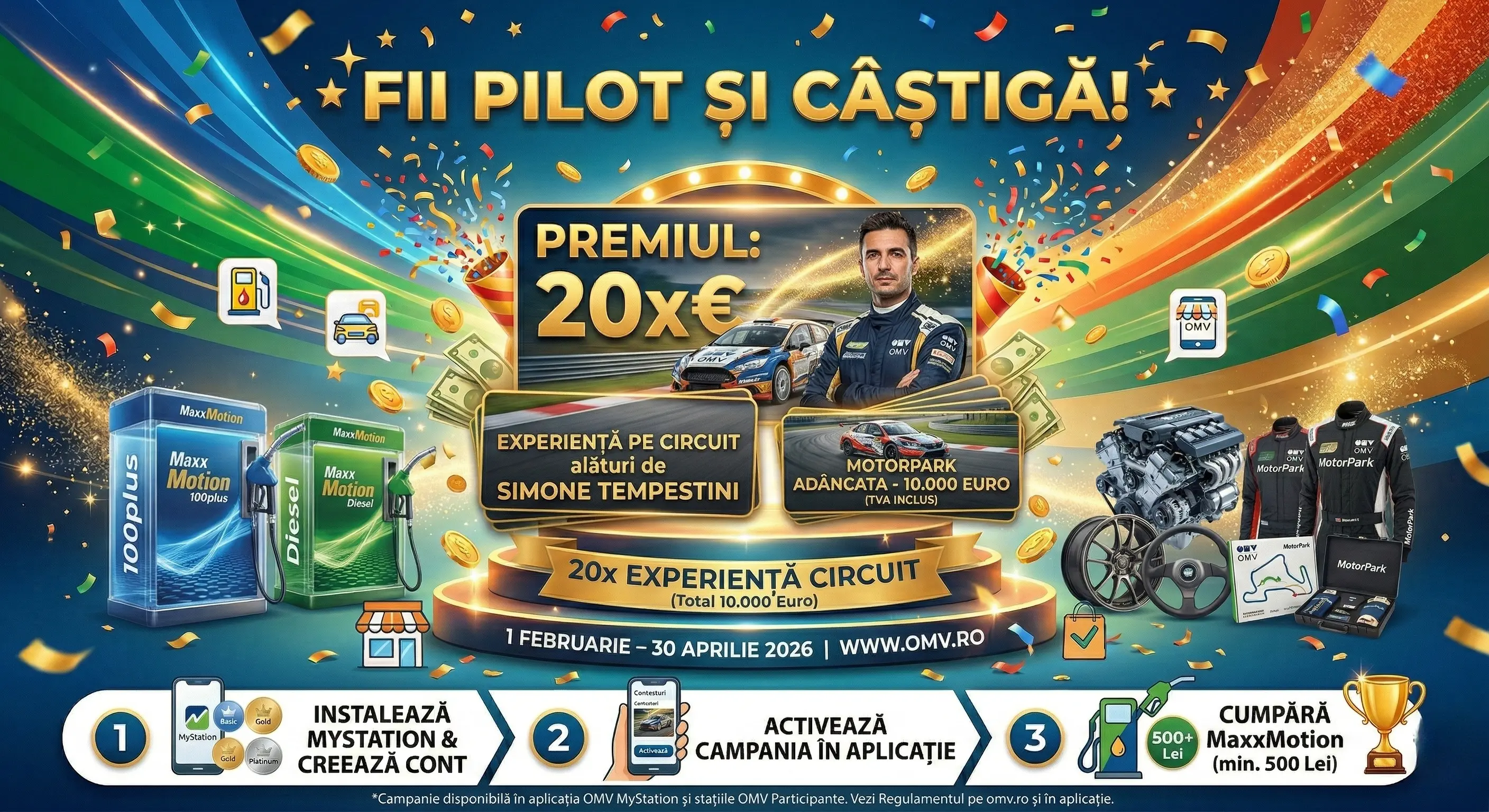 Concurs – Achiziționează produse participante de minimum 500 lei de la OMV – Câștigă premii ...