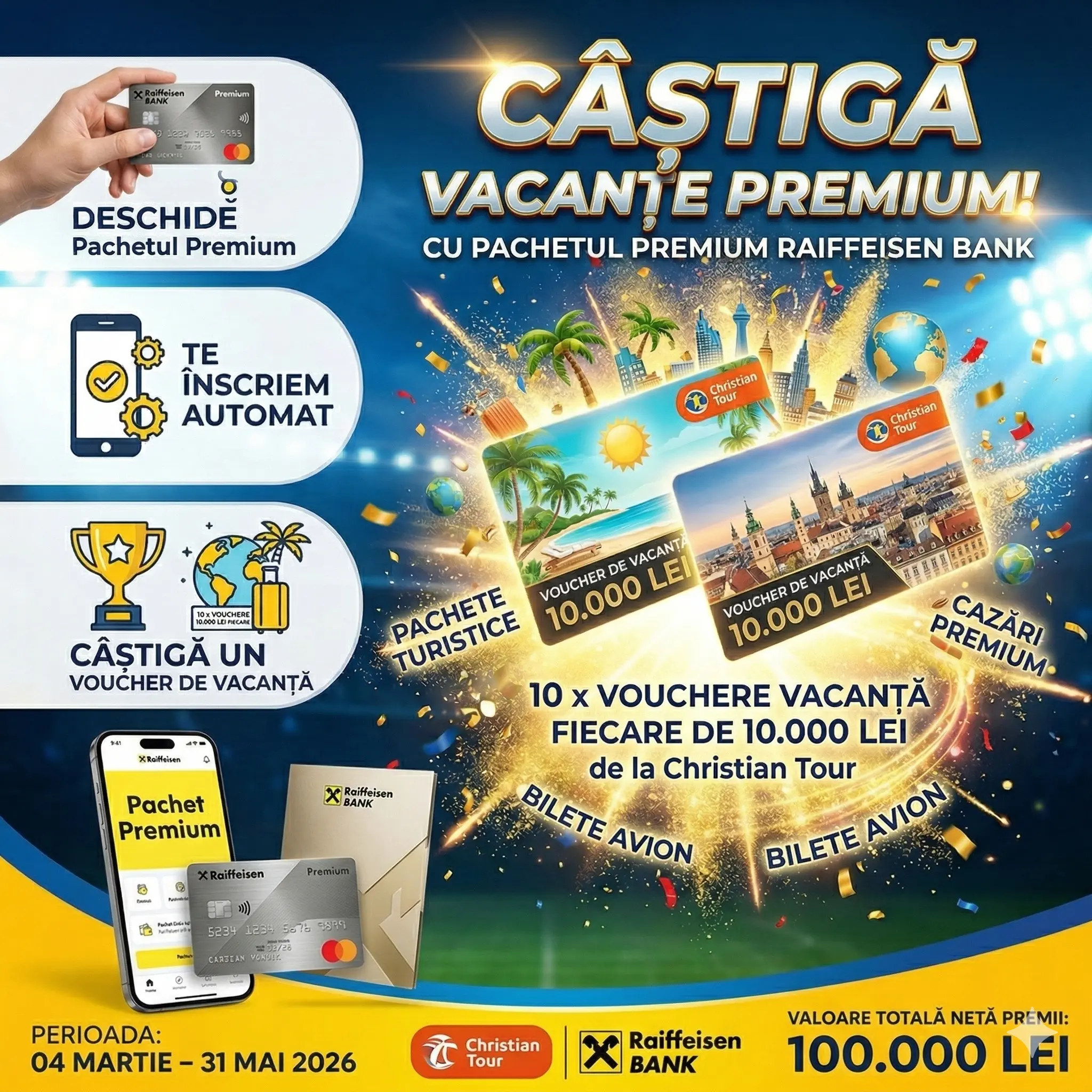 🌍 Pleacă în vacanța visurilor tale cu Raiffeisen Bank! ✨ - Concurs Gratuit | Concursier