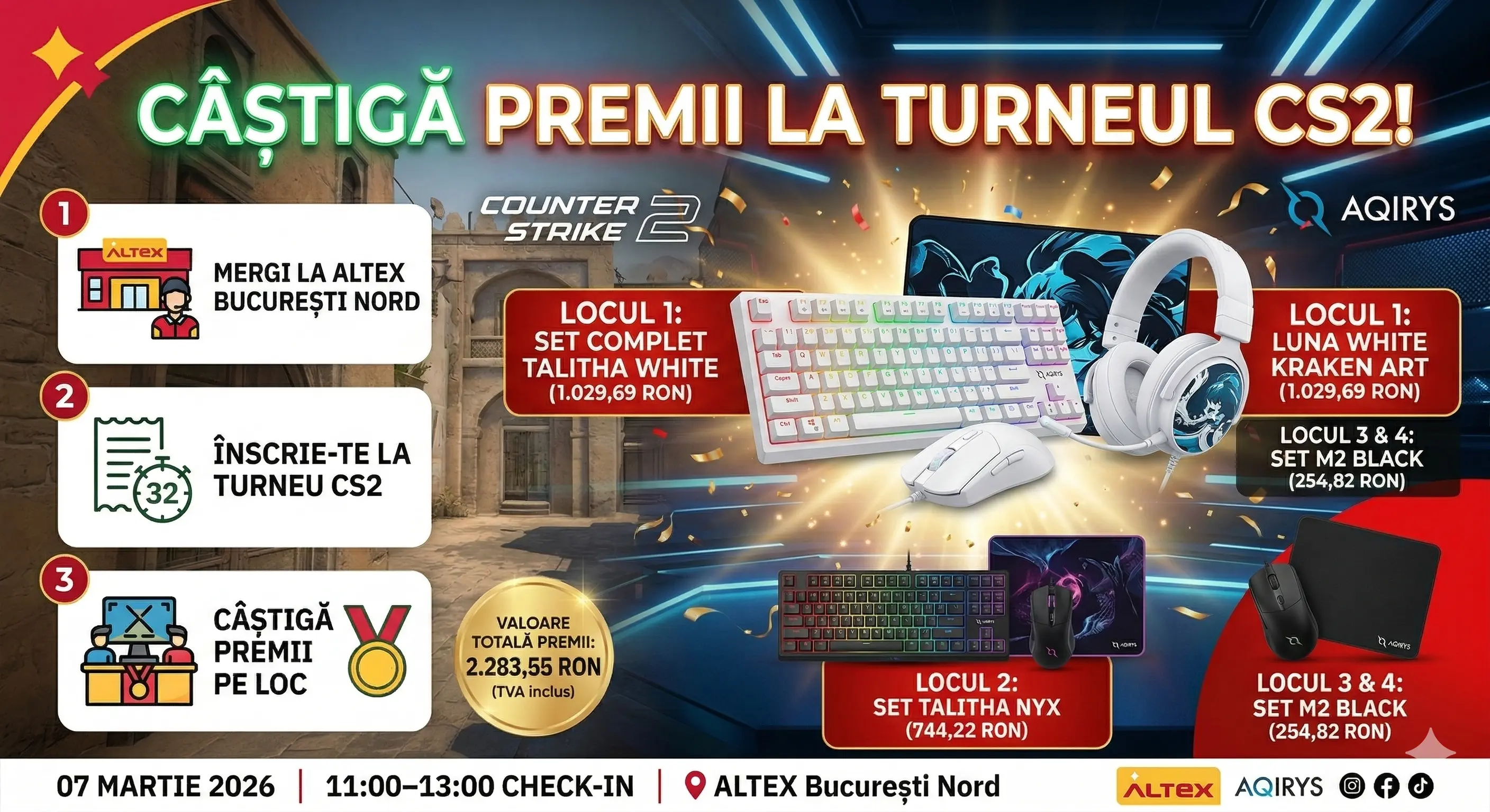 Câștigători 🎮 Demonstrează-ți skill-ul la CS2 în Altex Buc... - Rezultate | Concursier