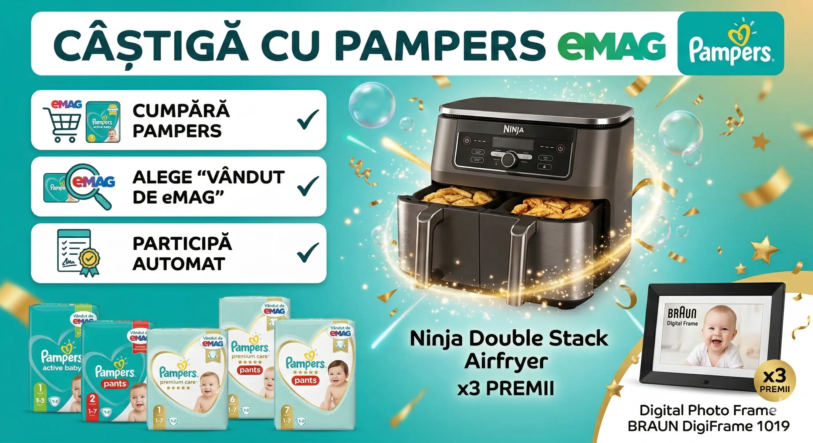 Câștigători Concurs – Pampers de la eMAG – Câștigă premii p... - Rezultate | Concursier