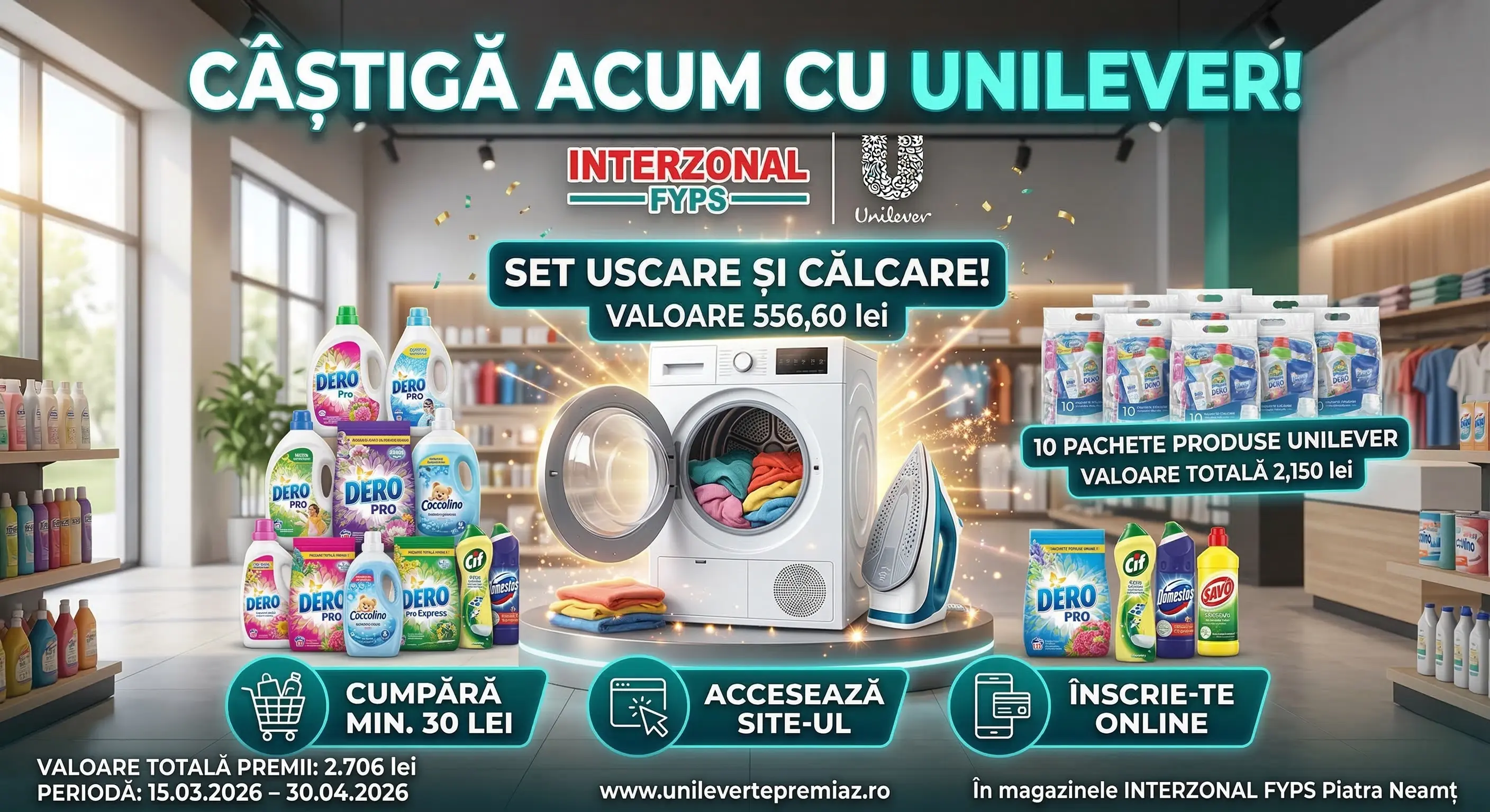 Concurs – Achiziționează produse participante de minim 30 lei de la INTERZONAL FYPS – Câștig...