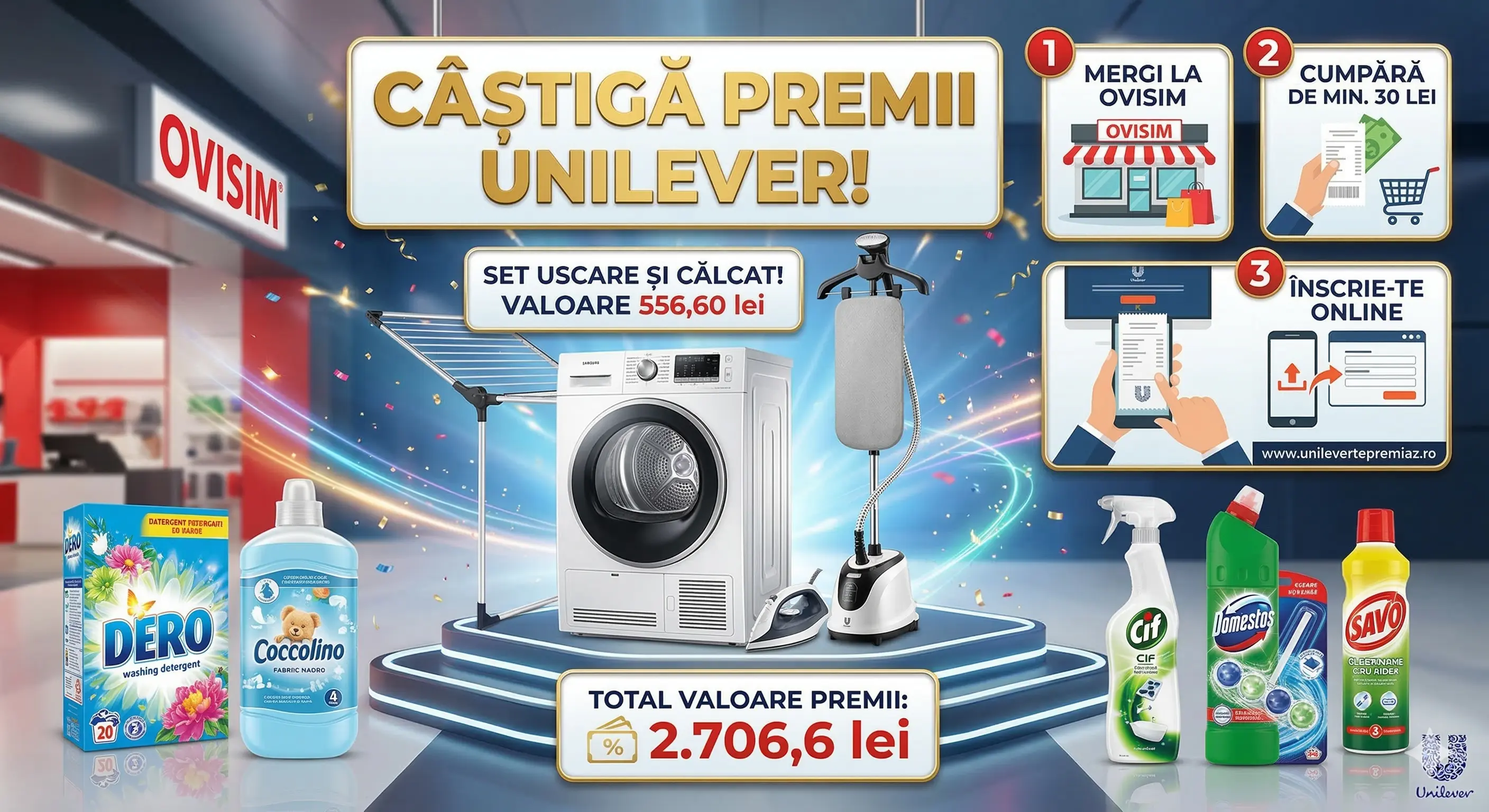 Concurs – Achiziționează produse participante de minim 30 lei de la Ovisim Impex – Câștigă p...