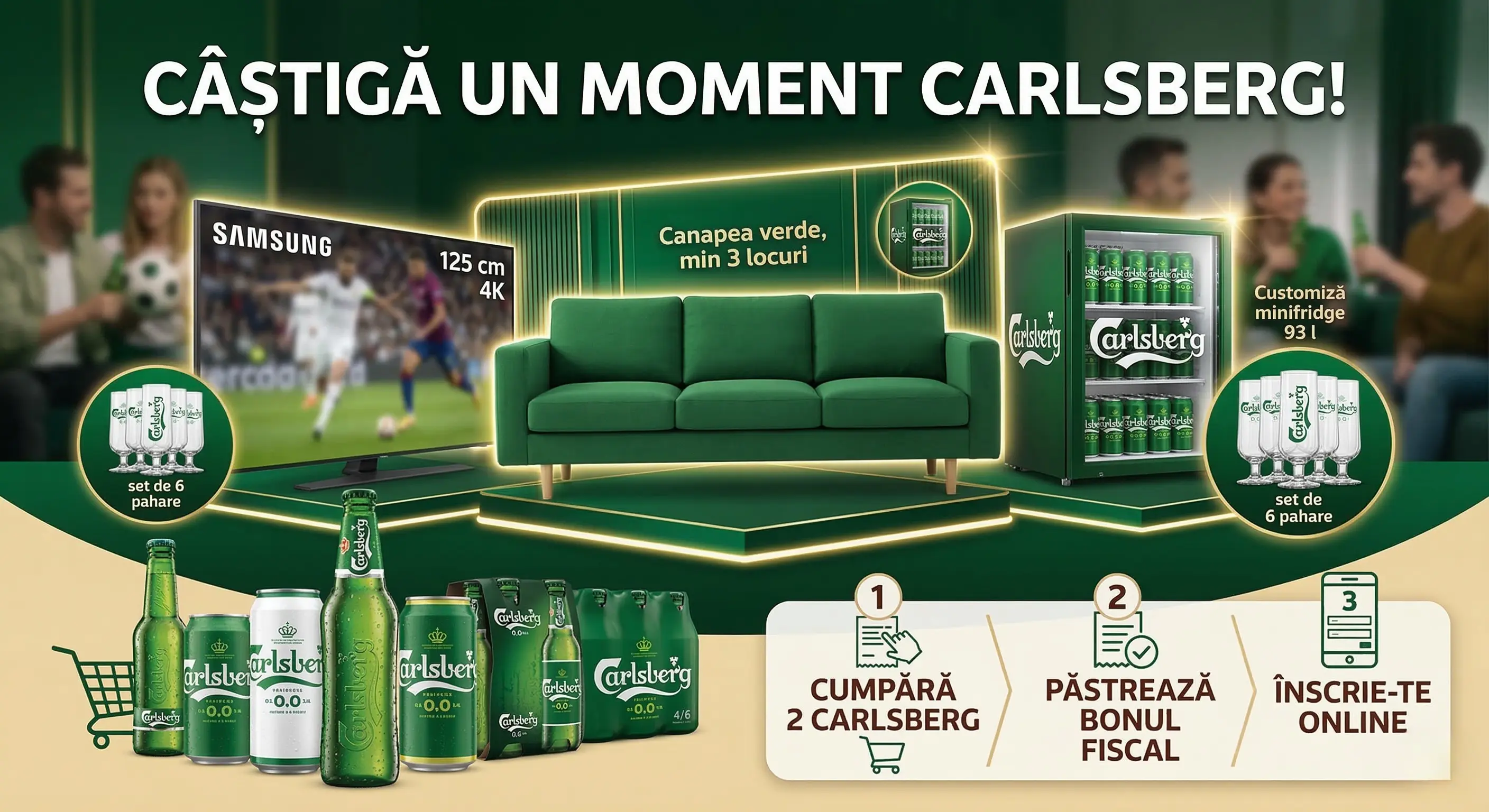Concurs – Achiziționezi 2 produse Carlsberg de la Toate – Câștigă premii până pe 24 mai 2026...