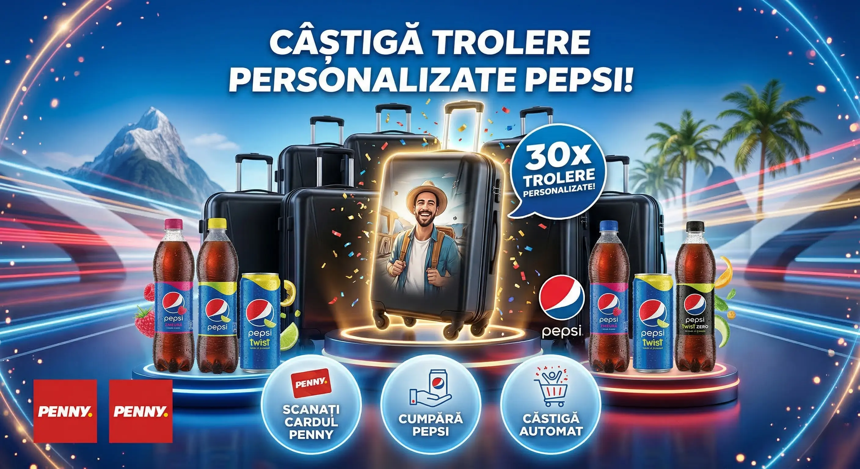 Concurs – Achiziționezi 1 Pepsi Zmeură/Twist de la Penny – Câștigă premii până pe 14 aprilie...