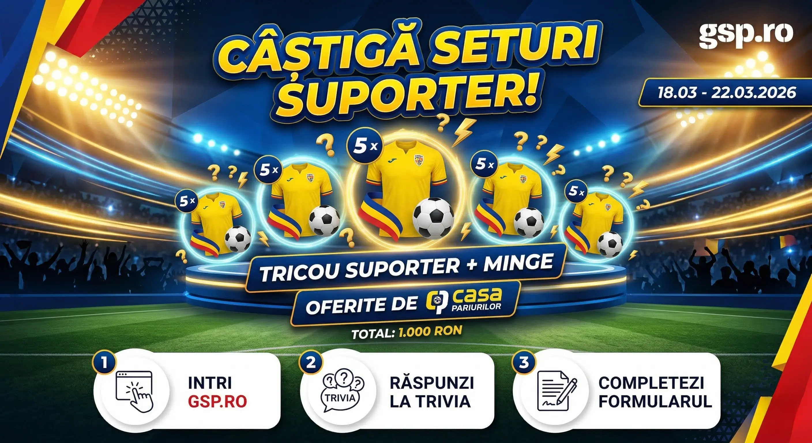 Câștigători Câștigă un set de suporter cu GSP și Casa Pariu... - Rezultate | Concursier
