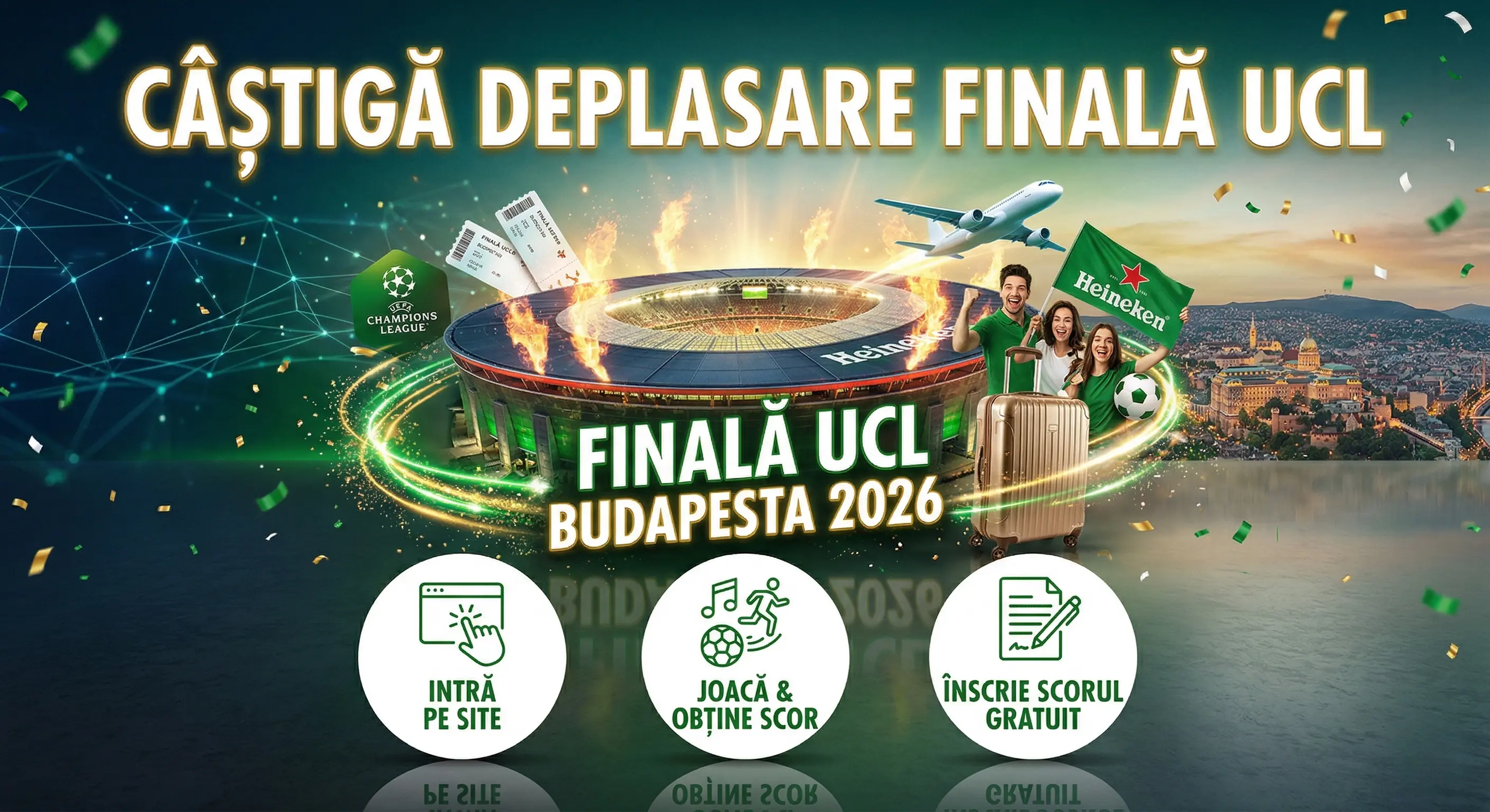 ⚽ Fugi spre Finala UEFA Champions League cu Heineken! ✨ - Concurs Gratuit | Concursier