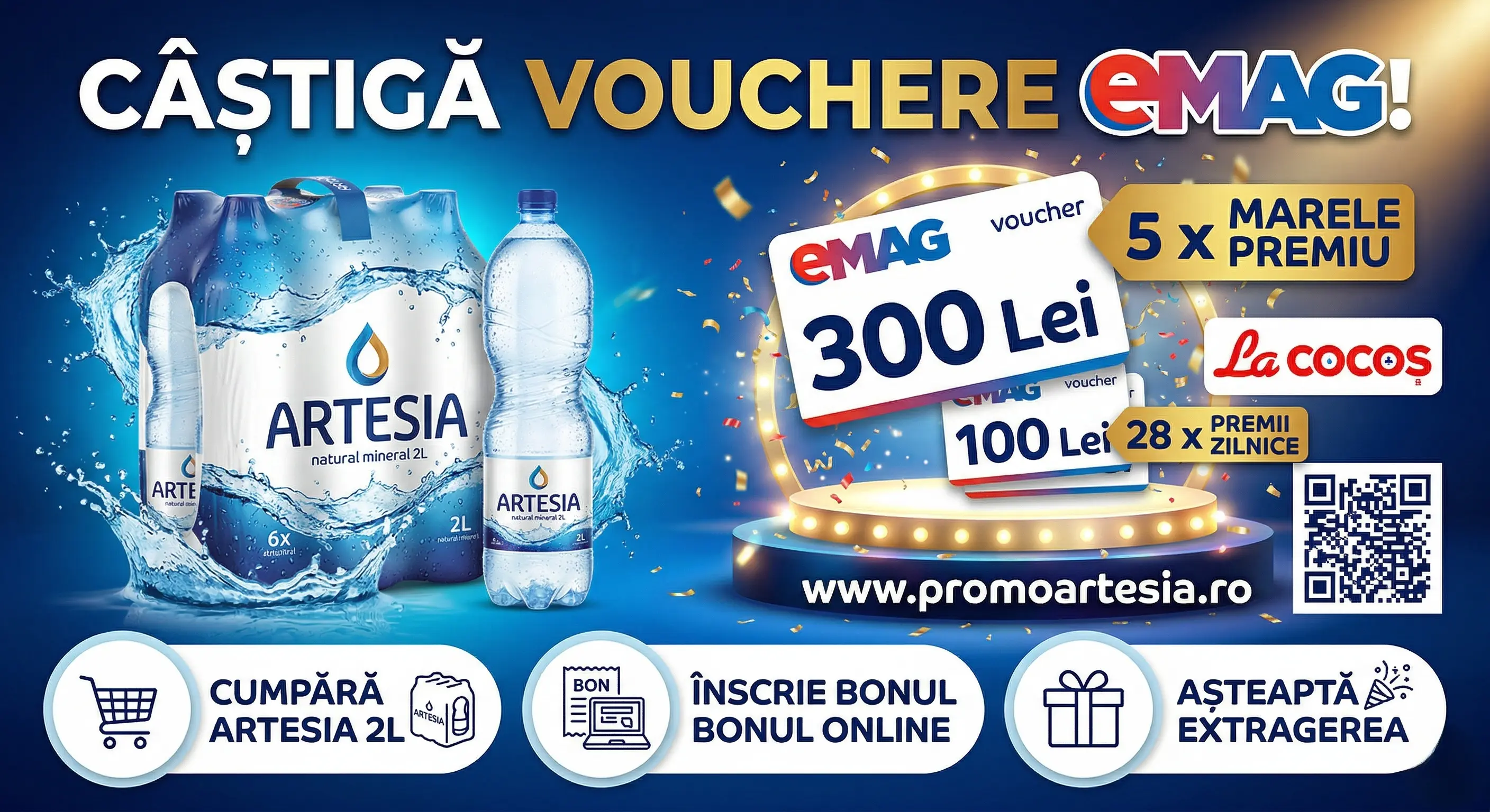 Concurs – Achiziționezi 1 bax ARTESIA 2L de la La Cocos – Câștigă premii până pe 14 aprilie ...