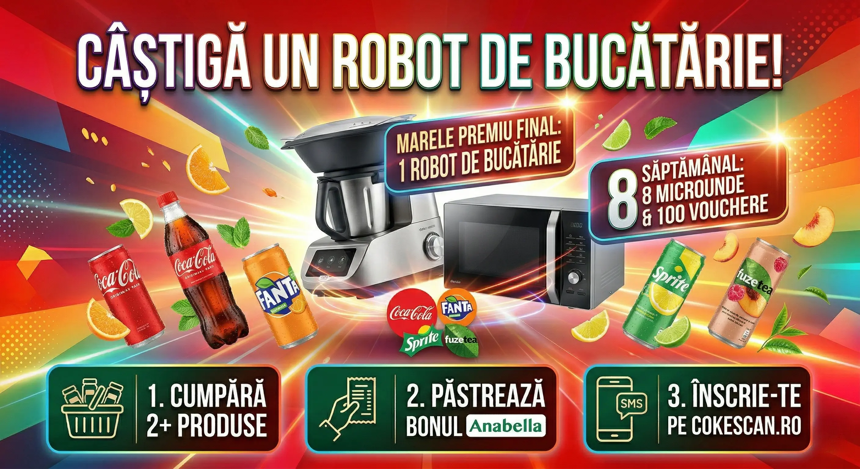 Concurs – Achiziționezi min, 2 produse Coca‑Cola, Fanta, Sprite sau Fuzetea de la Annabella ...