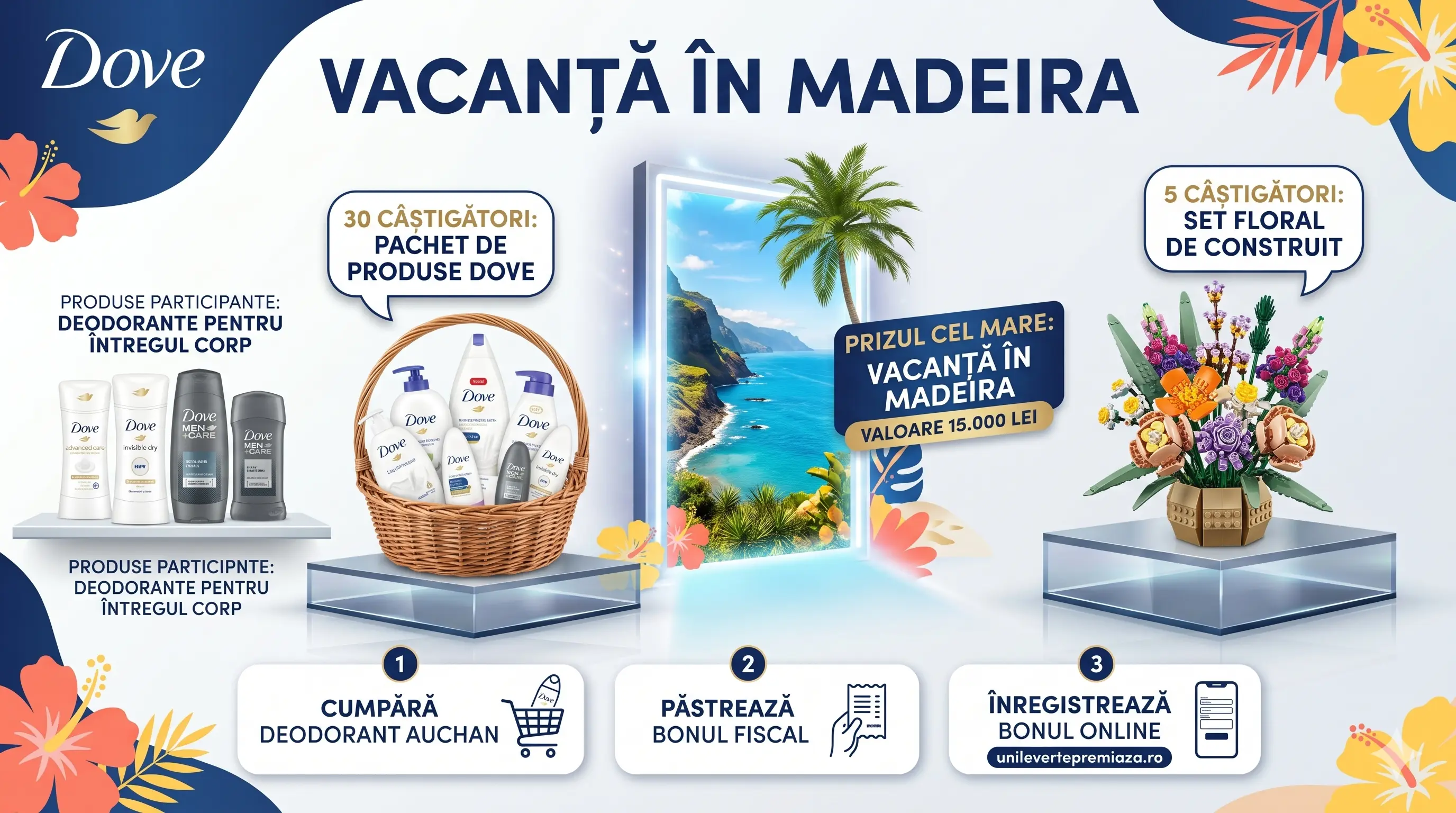 Concurs Dove Auchan: Câștigă Vacanță în Madeira! (până pe 19 Mai) - Concursier