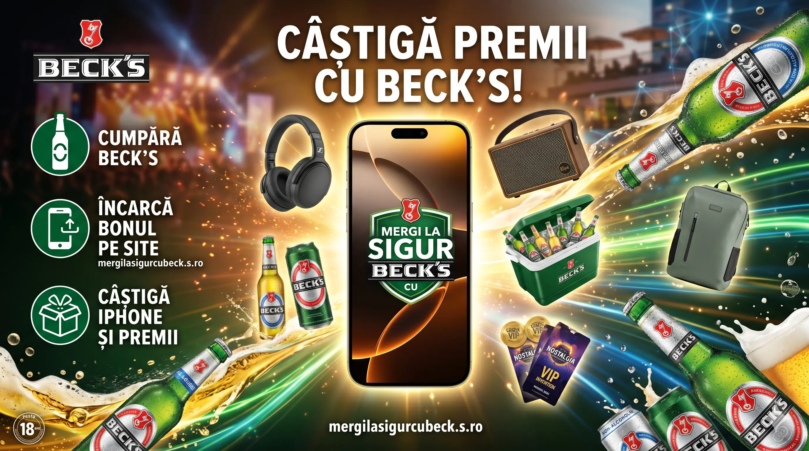 Concurs Concurs Beck's: Cumpără bere și Câștigă iPhone 17 Pro (până pe 30 Aug) - câștigă...