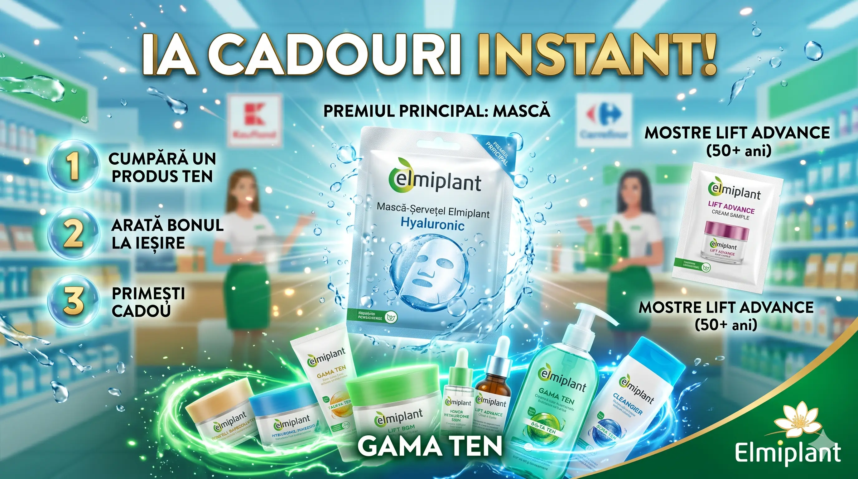 Concurs Ofertă Elmiplant la Auchan, Carrefour, Kaufland: Mască față GRATUIT (până pe 31...