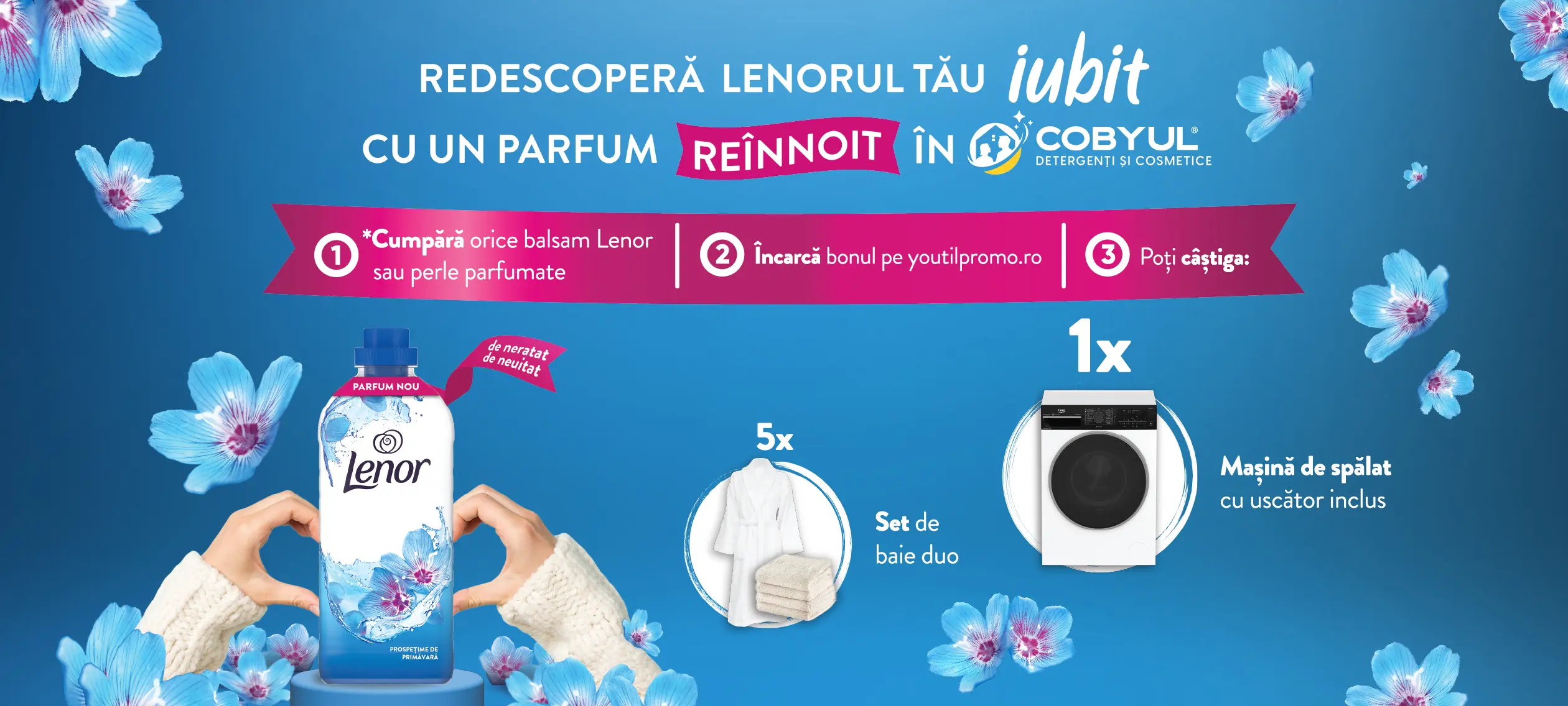 Concurs Lenor la Cobyul: Câștigă Mașină de spălat! (până pe 30 Iun) - Concursier