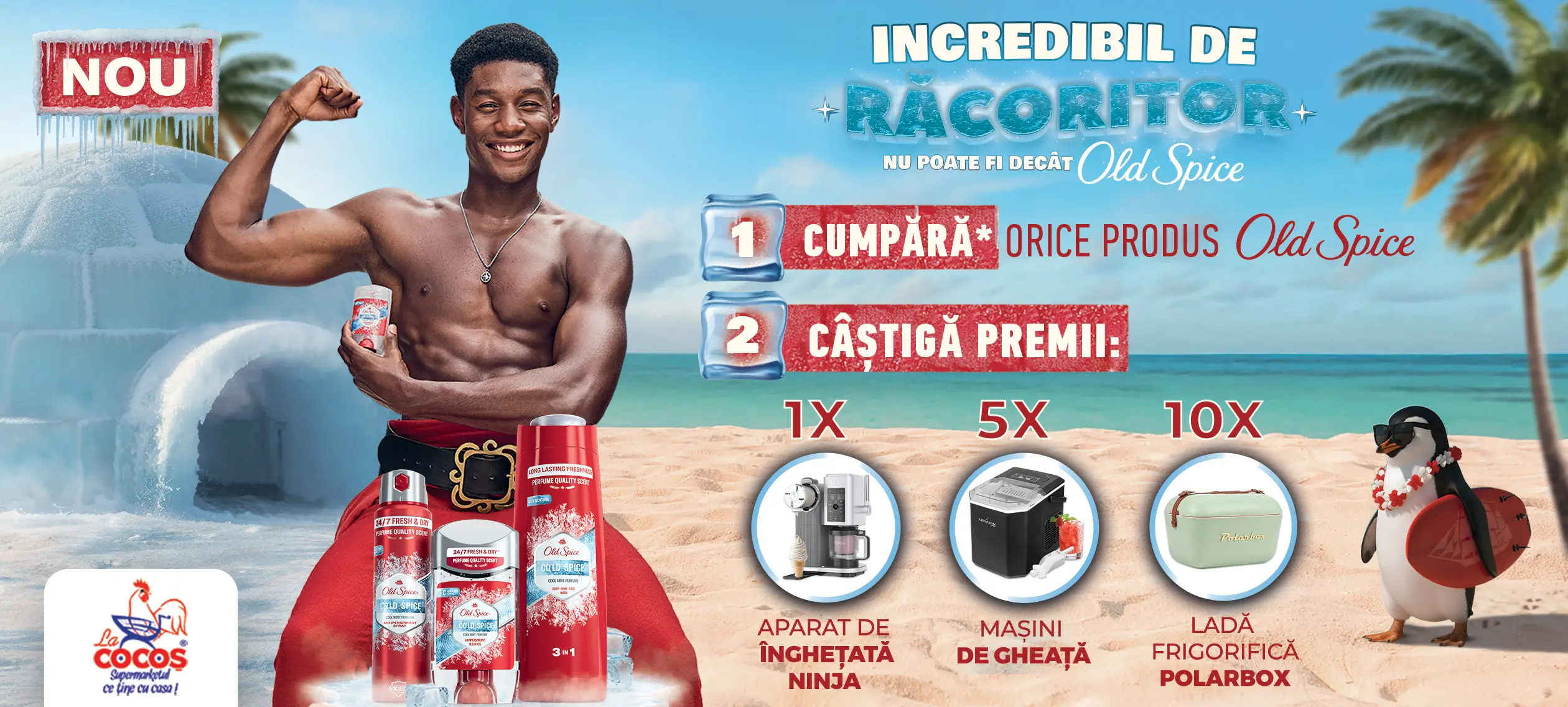 Concurs Old Spice La Cocos: Câștigă Aparat Ninja Creami (până pe 30 Iun) - Concursier