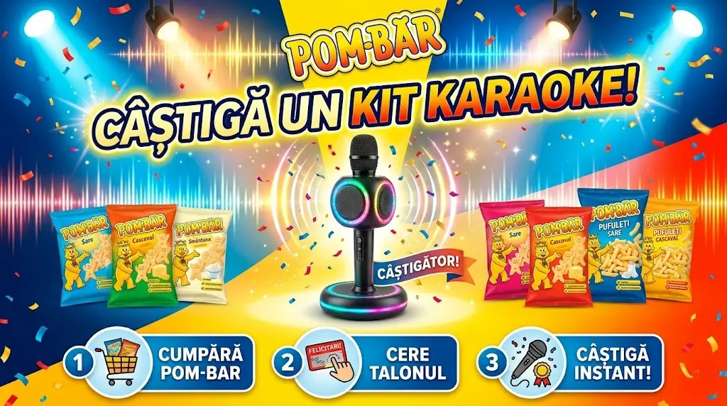 Concurs Pom-Bar la Magazine Tradiționale: Câștigă Kit Karaoke (până pe 21 Iun) - Concursier