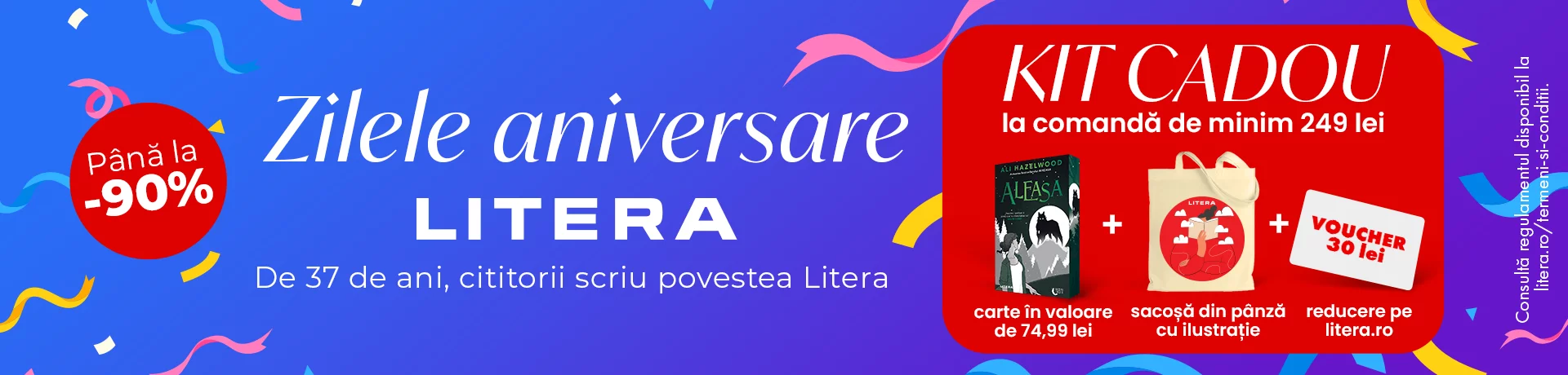 Concurs Ofertă Litera.ro: Voucher 30 lei + Carte GRATIS (până pe 17 Mai) - câștigă Carte...