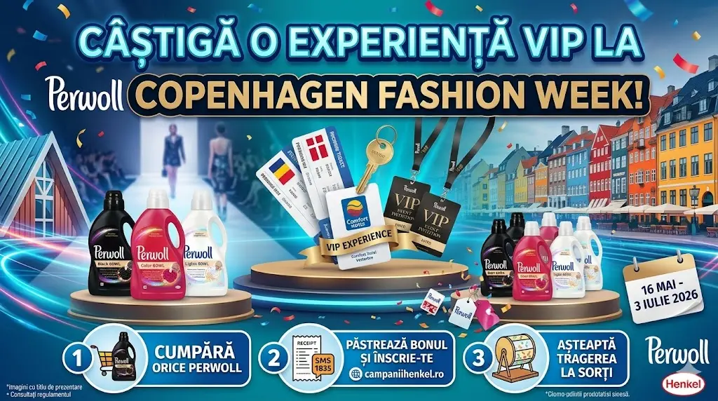 Concurs Perwoll: Cumpără și Câștigă Experiență VIP Copenhagen (până pe 3 Iul) - Concursier