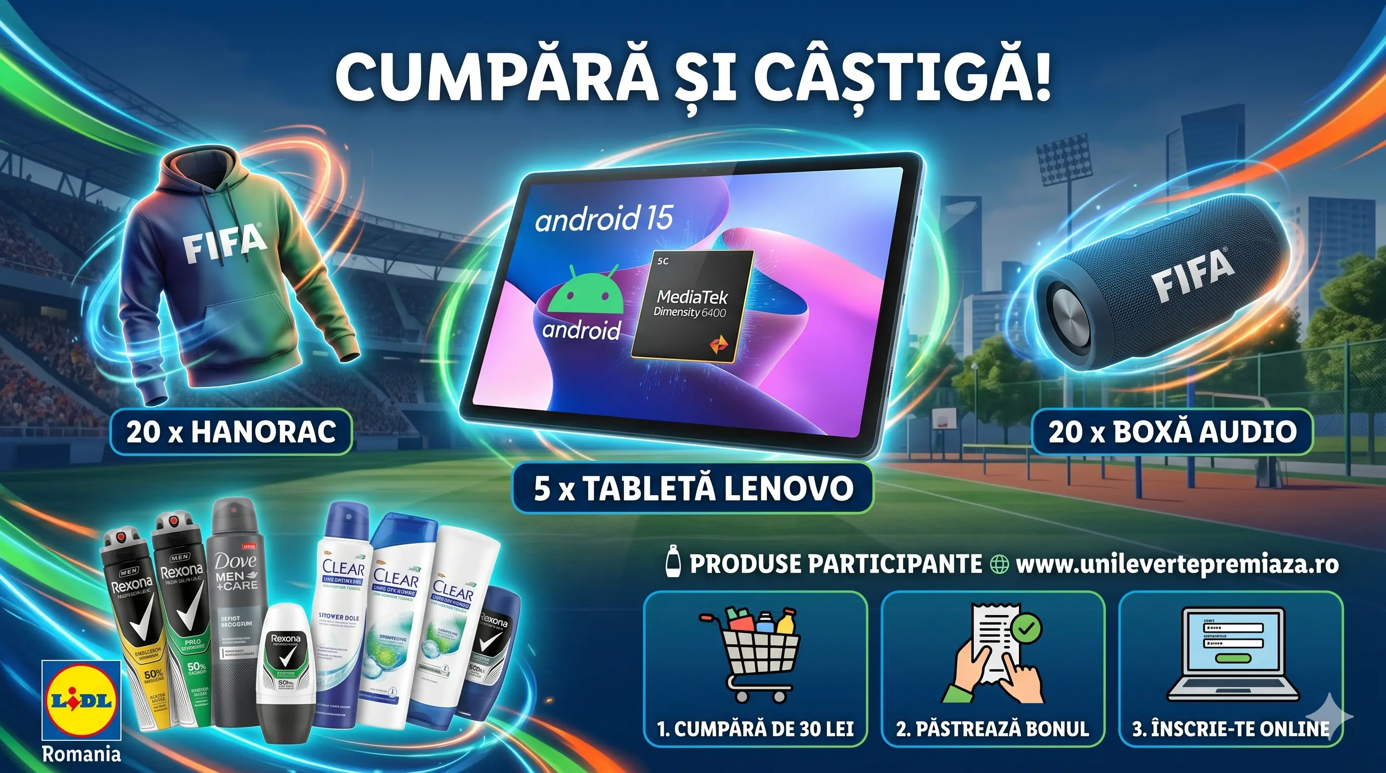 Concurs Dove Lidl: Cumpără de 30 lei și Câștigă Tabletă Lenovo (până pe 31 Mai) - Concursier