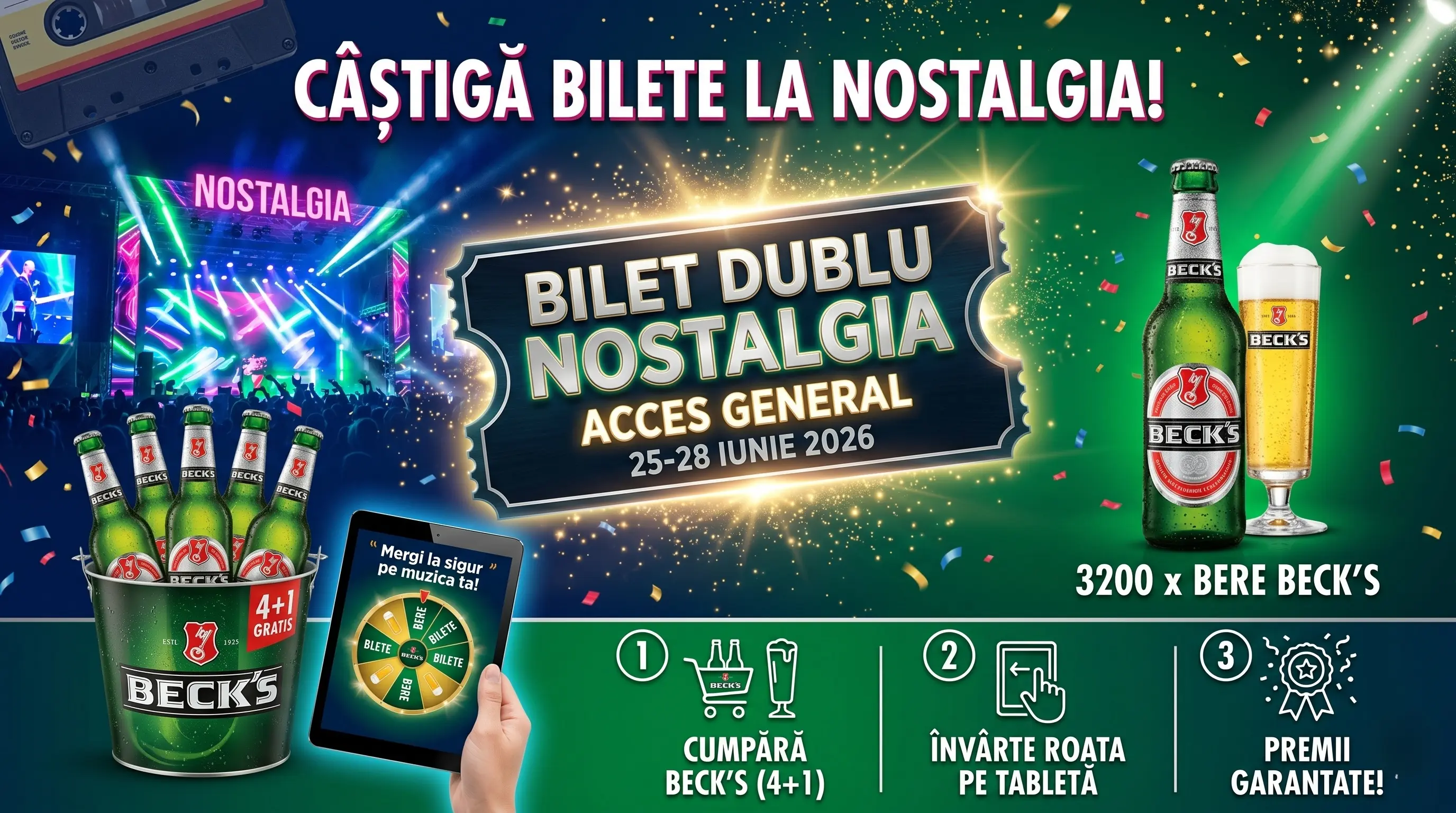 Concurs Beck's: Câștigă Bilete Duble la Nostalgia! (până pe 06 Iun) - Concursier