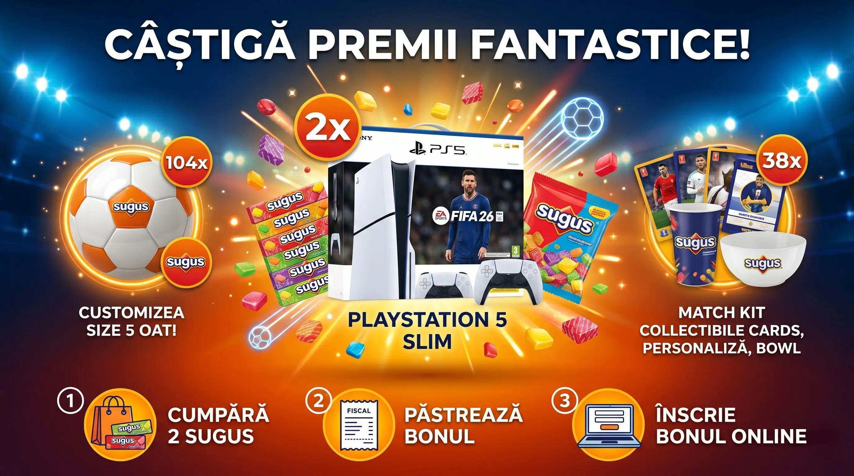 Concurs Sugus România: Câștigă PS5! Cumpără 2 produse (până pe 19 Iul) - Concursier