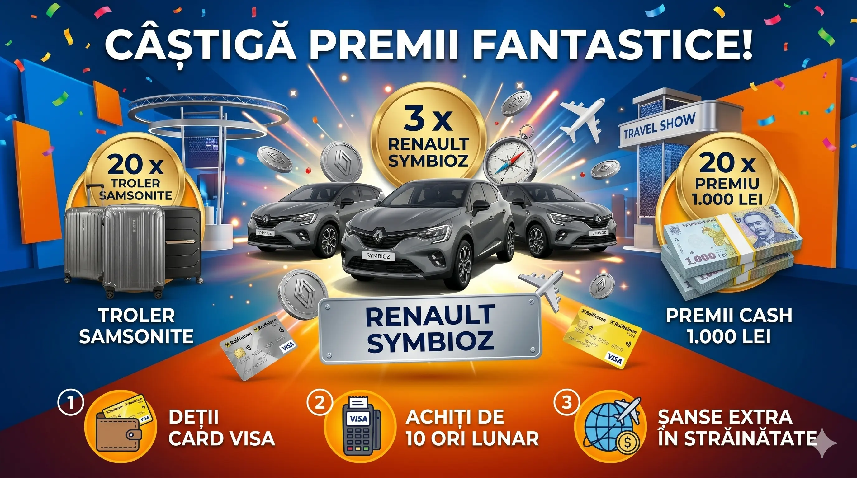 Concurs Raiffeisen Bank Visa: Câștigă Mașini sau Bani! (până pe 31 Aug) - Concursier