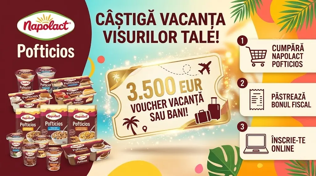 Concurs Concurs Napolact Carrefour: Câștigă 3.500 EUR (până pe 16 Iun) - câștigă Voucher de...