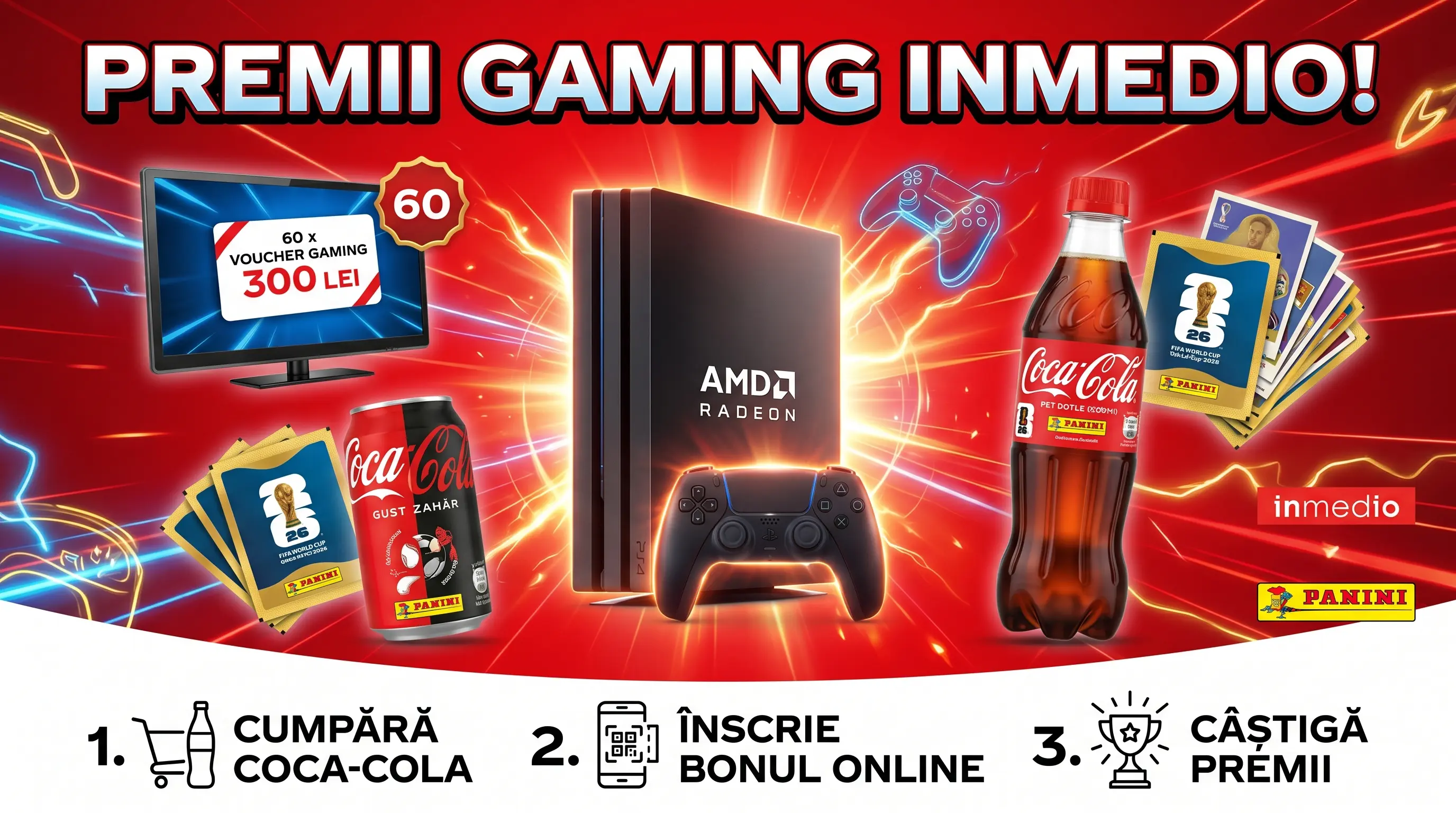 Concurs Coca-Cola Inmedio: Câștigă Console Gaming & Vouchere (până pe 30 Iun) - Concursier