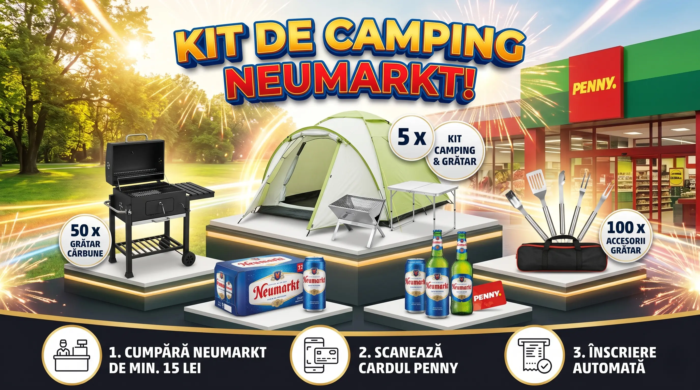 Concurs Concurs Neumarkt la Penny: Câștigă Kit Camping & Grătar (până pe 31 Mai) - câștigă...