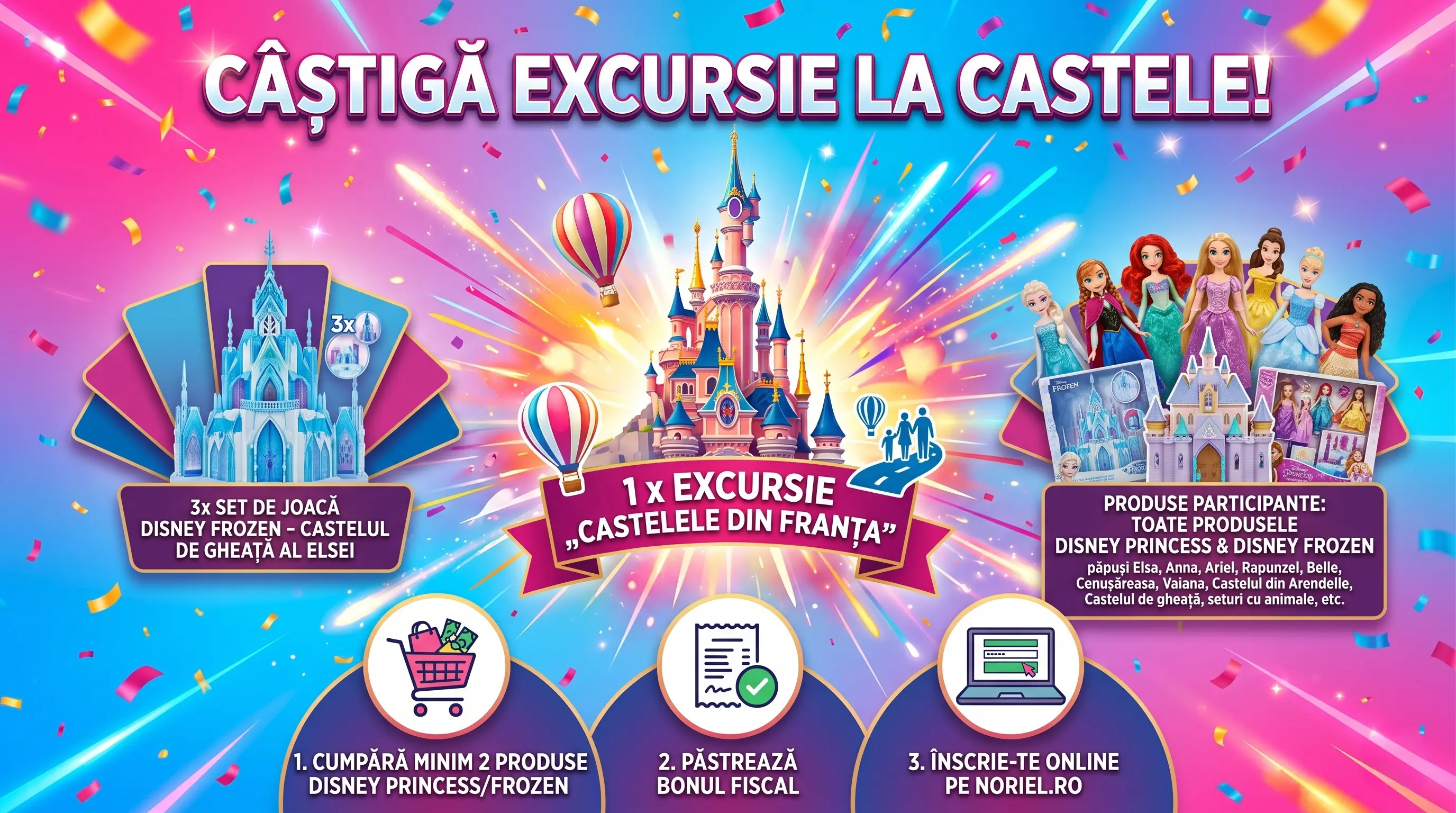 Concurs Noriel Disney: Excursie Castele Franța! Cumpără 2 produse (până pe 1 Iun) - Concursier