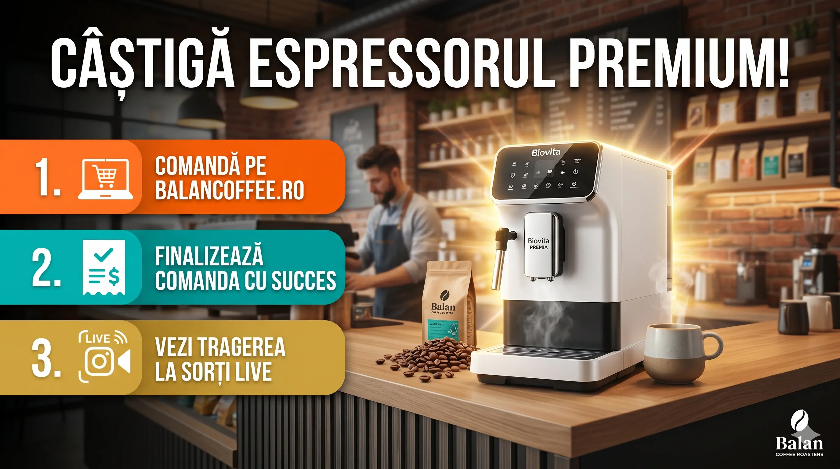 Concurs Concurs Balancoffee: Cumpără și Câștigă un Espressor Biovita! (până pe 14 Iun) -...