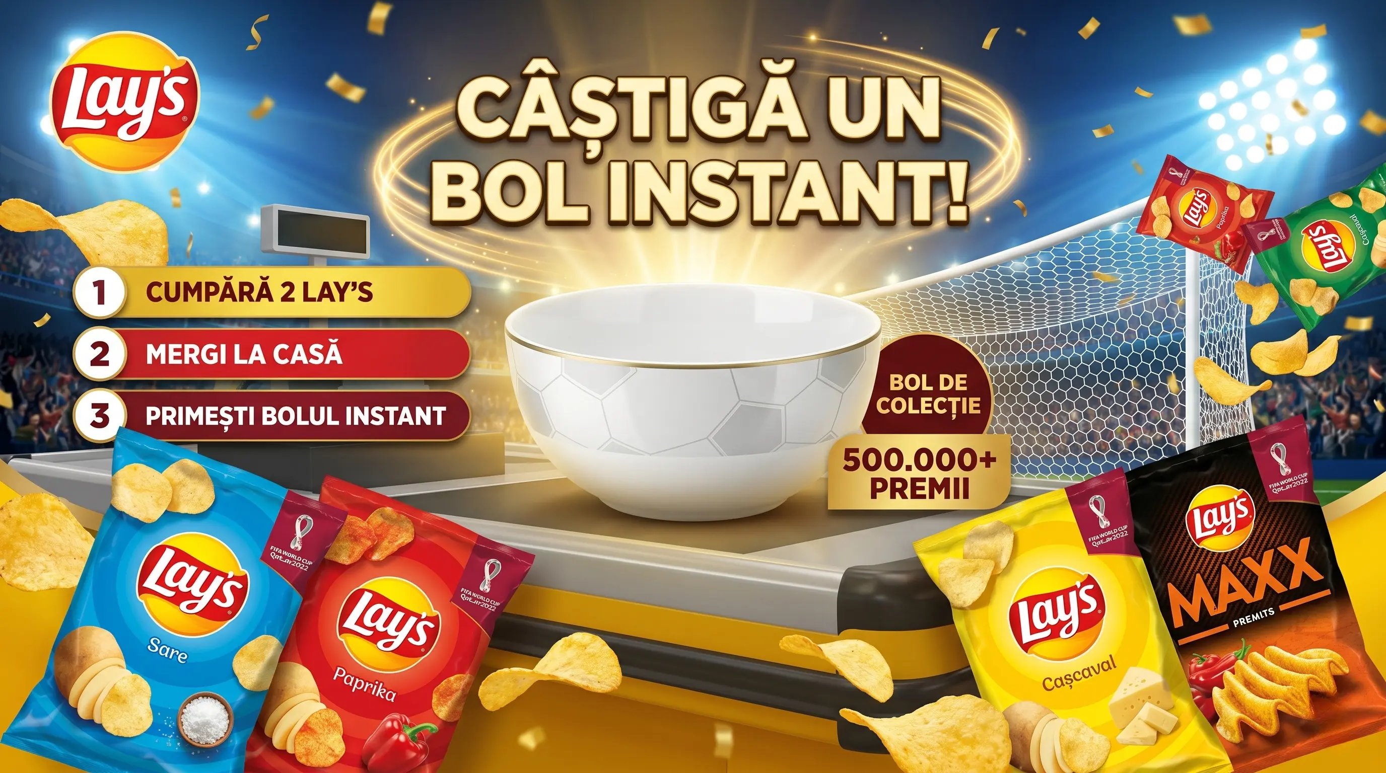 Concurs Lay's: Cumpără 2 pungi, primești Bol Colecție (până pe 19 Iul) - Concursier