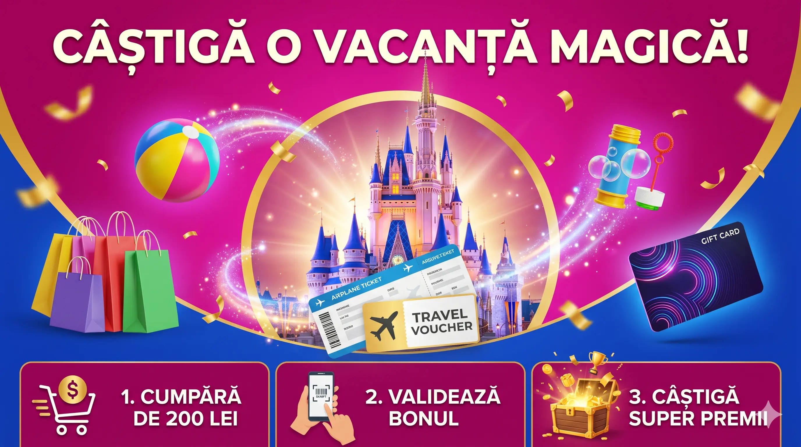 Concurs Concurs Palas Mall: Cumpără de 200 lei și Câștigă Excursie Disneyland! (până pe 1...