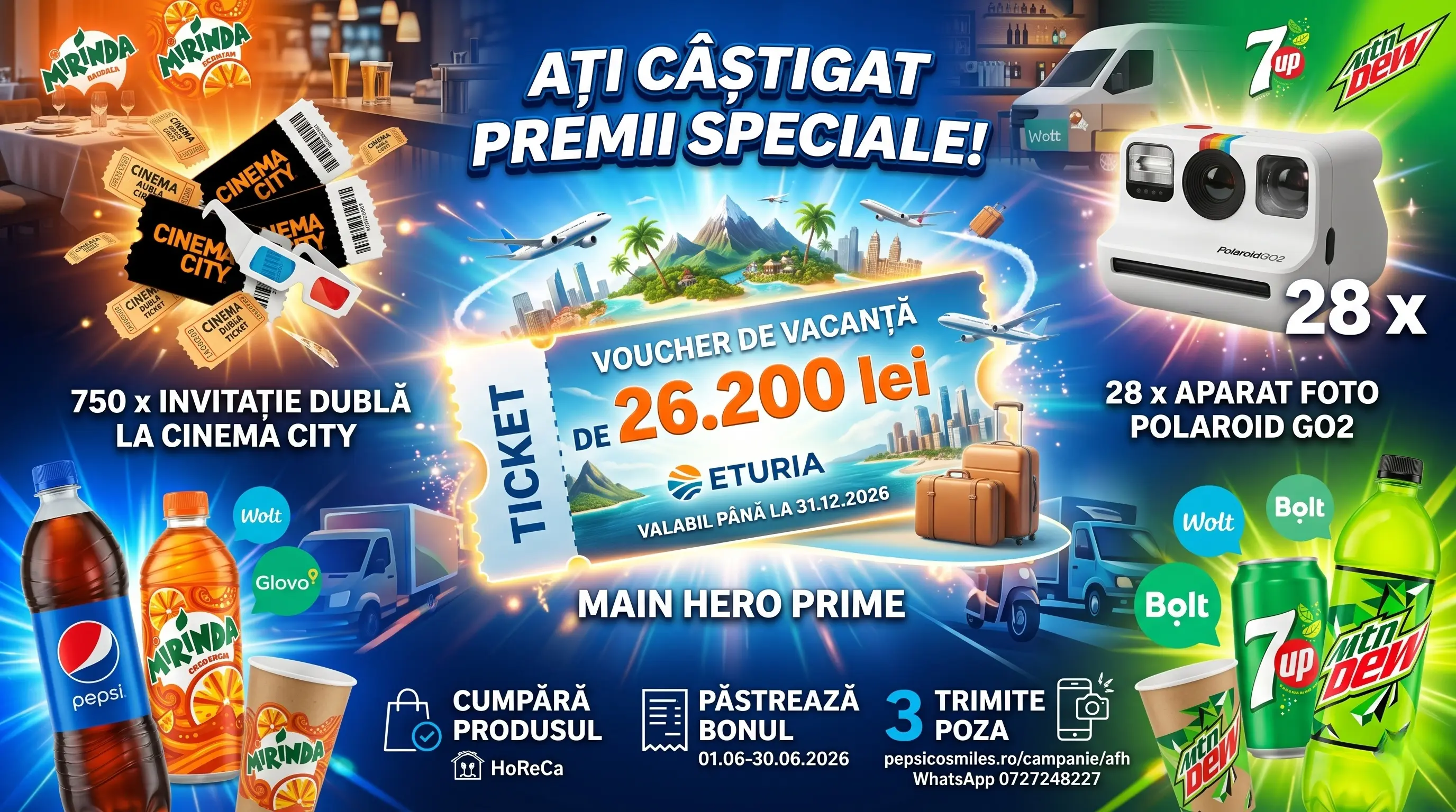 Concurs Concurs Pepsi HoReCa: Câștigă Voucher Vacanță! (până pe 30 Iun) - câștigă Voucher...