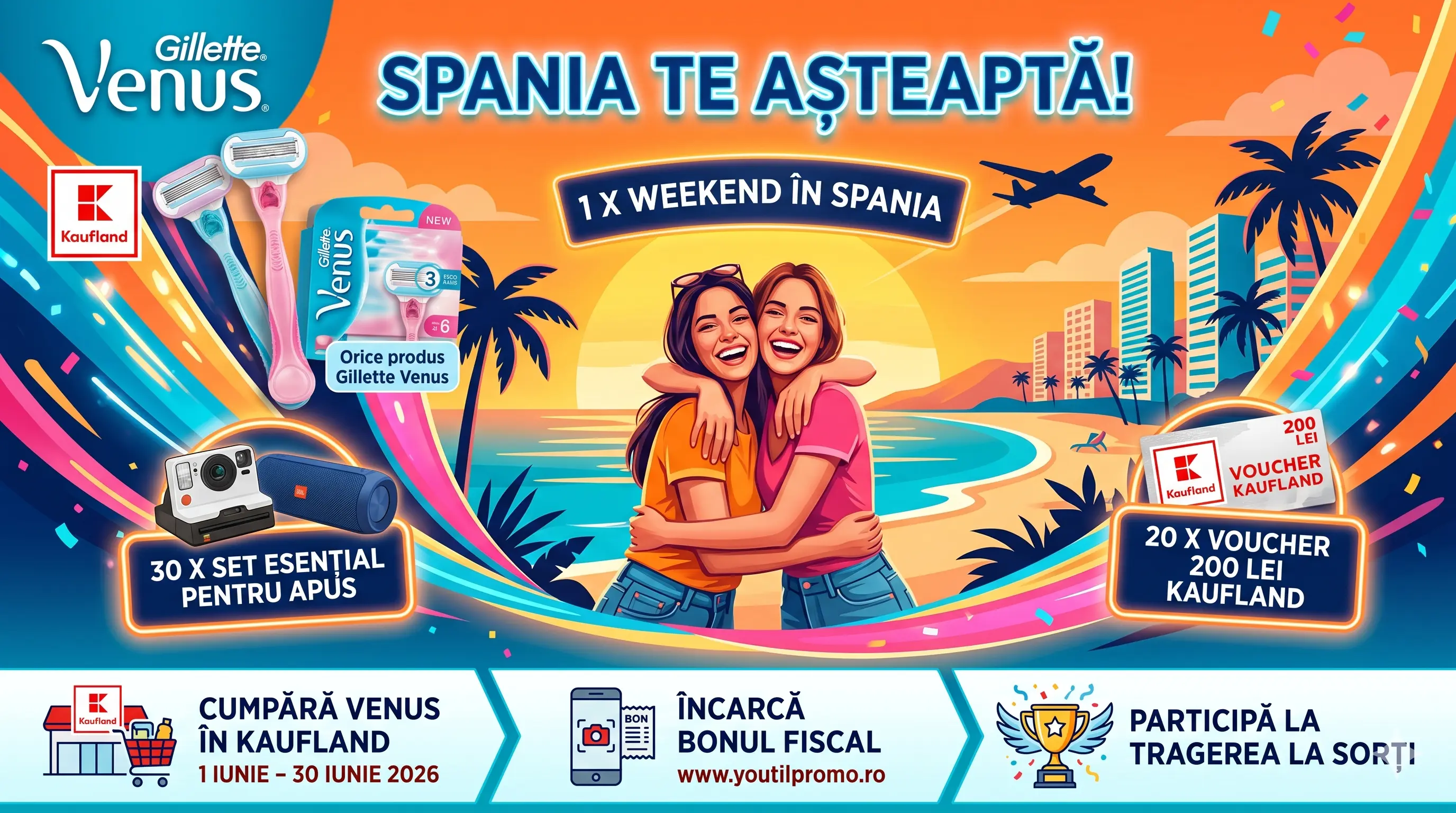 Concurs Gillette Venus la Kaufland: Câștigă Weekend în Spania (până pe 30 Iun) - Concursier