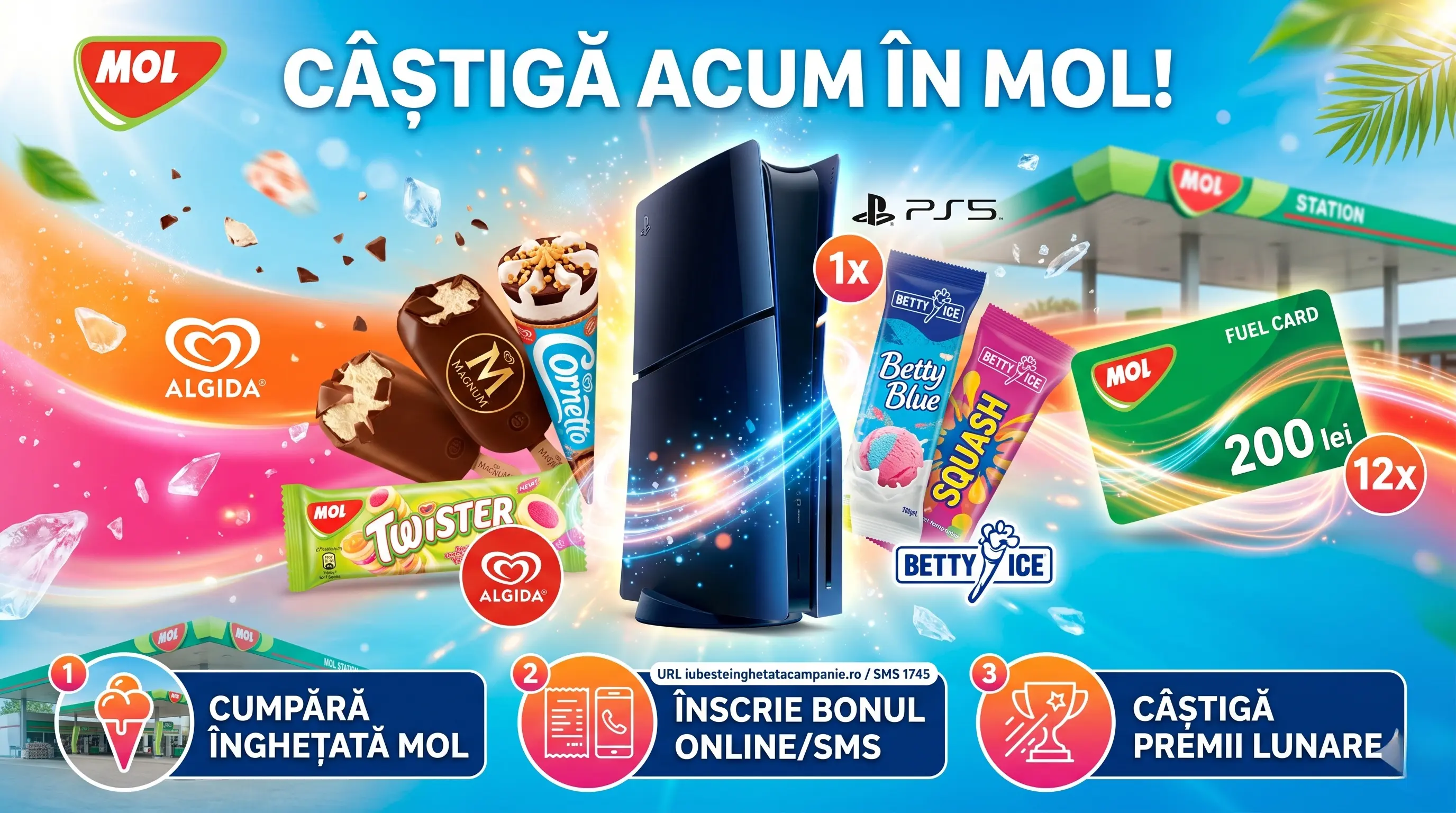 Concurs MOL Algida: Câștigă PS5 sau Card Carburant! (până pe 31 Aug) - Concursier