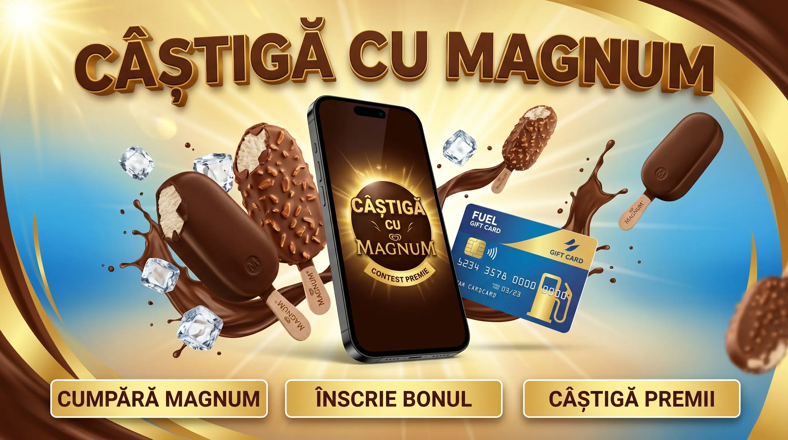 Concurs OMV Magnum: Cumpără înghețată și Câștigă iPhone 17 (până pe 31 Iul) - Concursier