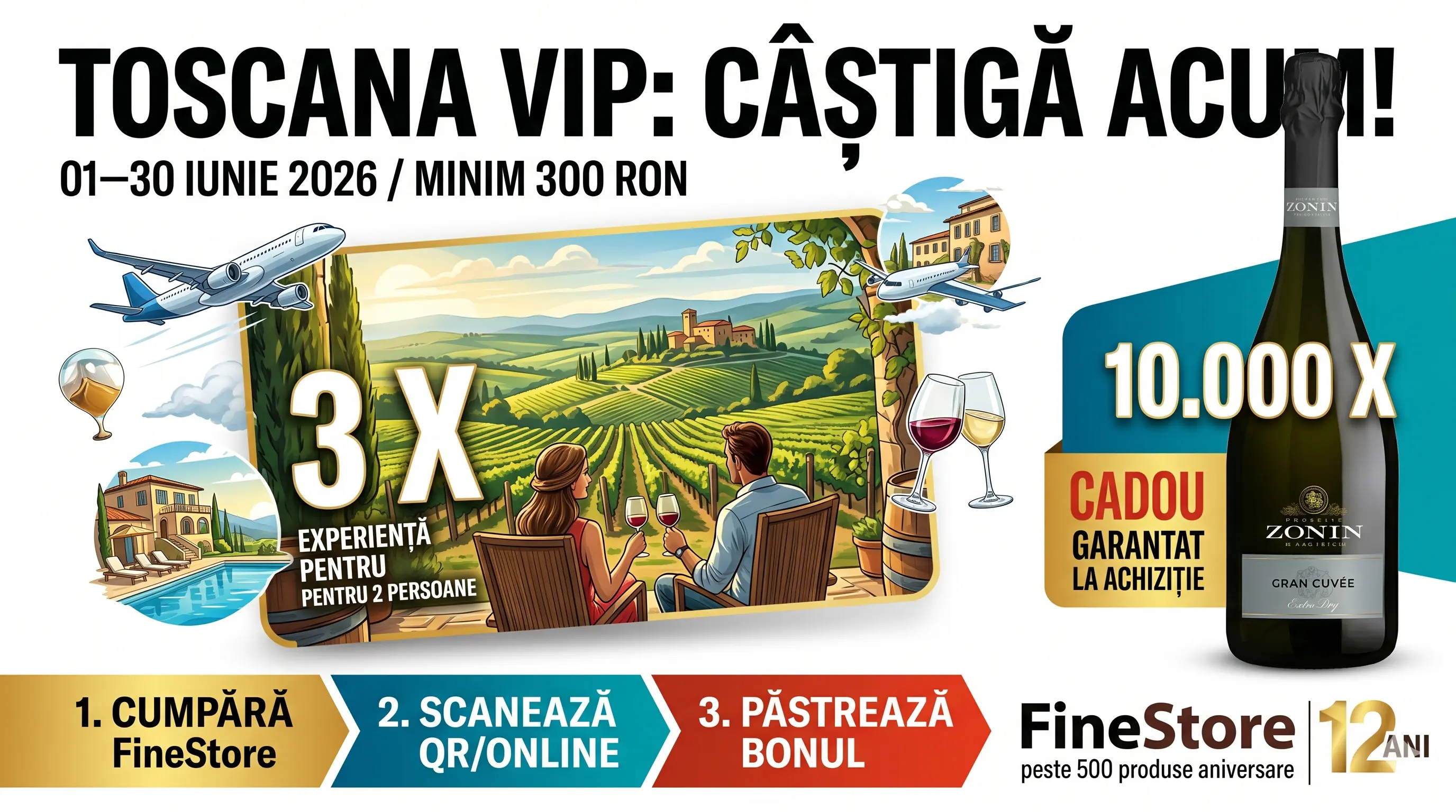Concurs Concurs FineStore: Câștigă 3 Experiențe VIP Toscana! (până pe 30 Iun) - câștigă...