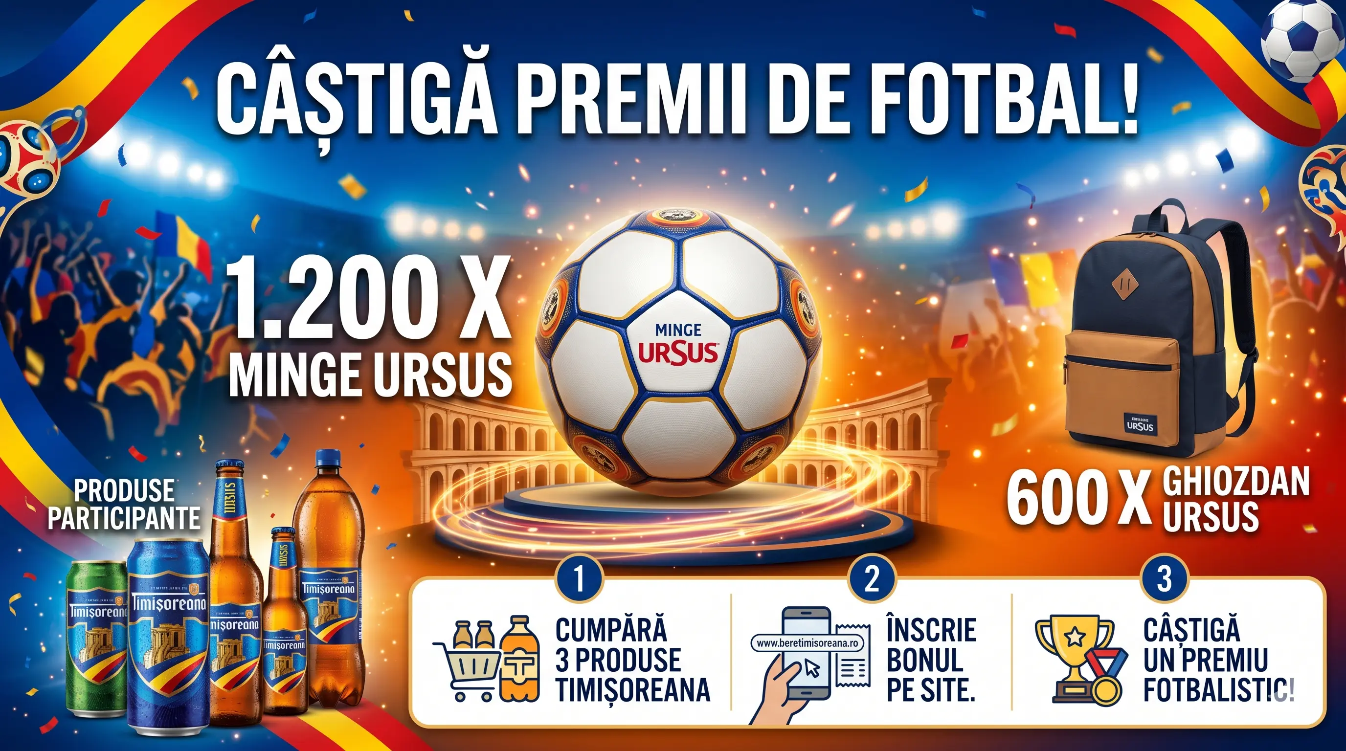 Concurs Timișoreana: Cumpără 3 beri și poți câștiga Mingi (până pe 31 Iul) - Concursier
