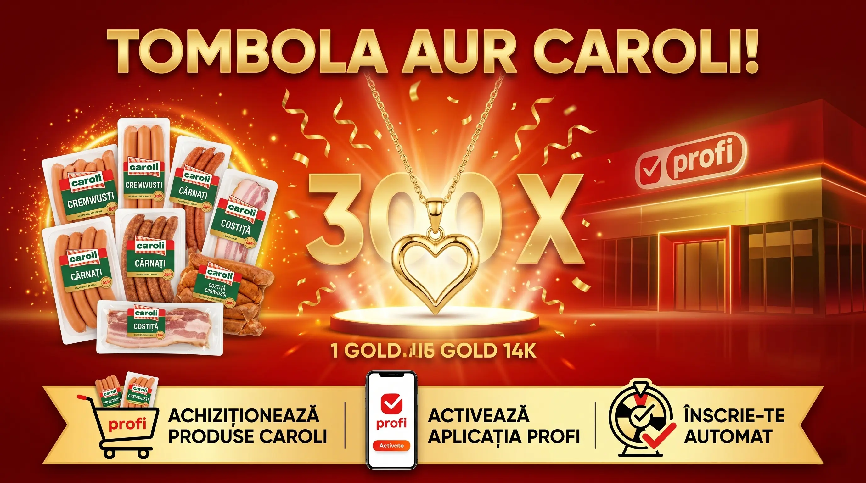 Concurs Caroli la Profi: Câștigă Lănțișor de aur (până pe 15 Iul) - Concursier