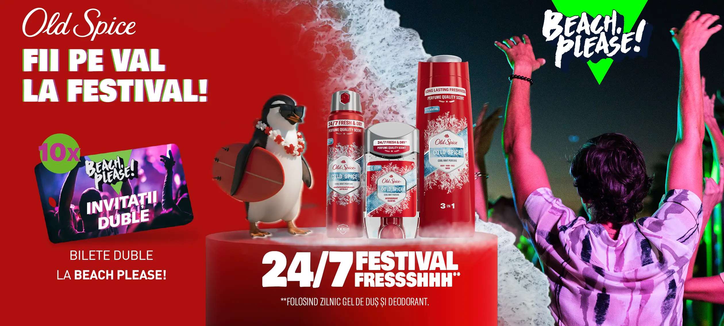 Concurs Old Spice: Câștigă Bilete la Beach, Please! (până pe 19 Iun) - Concursier