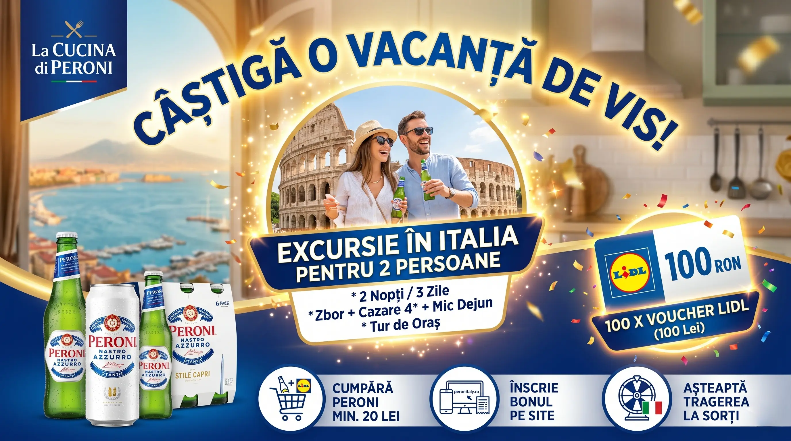 Concurs Peroni Lidl: Câștigă Excursie în Italia! (până pe 31 Iul) - Concursier