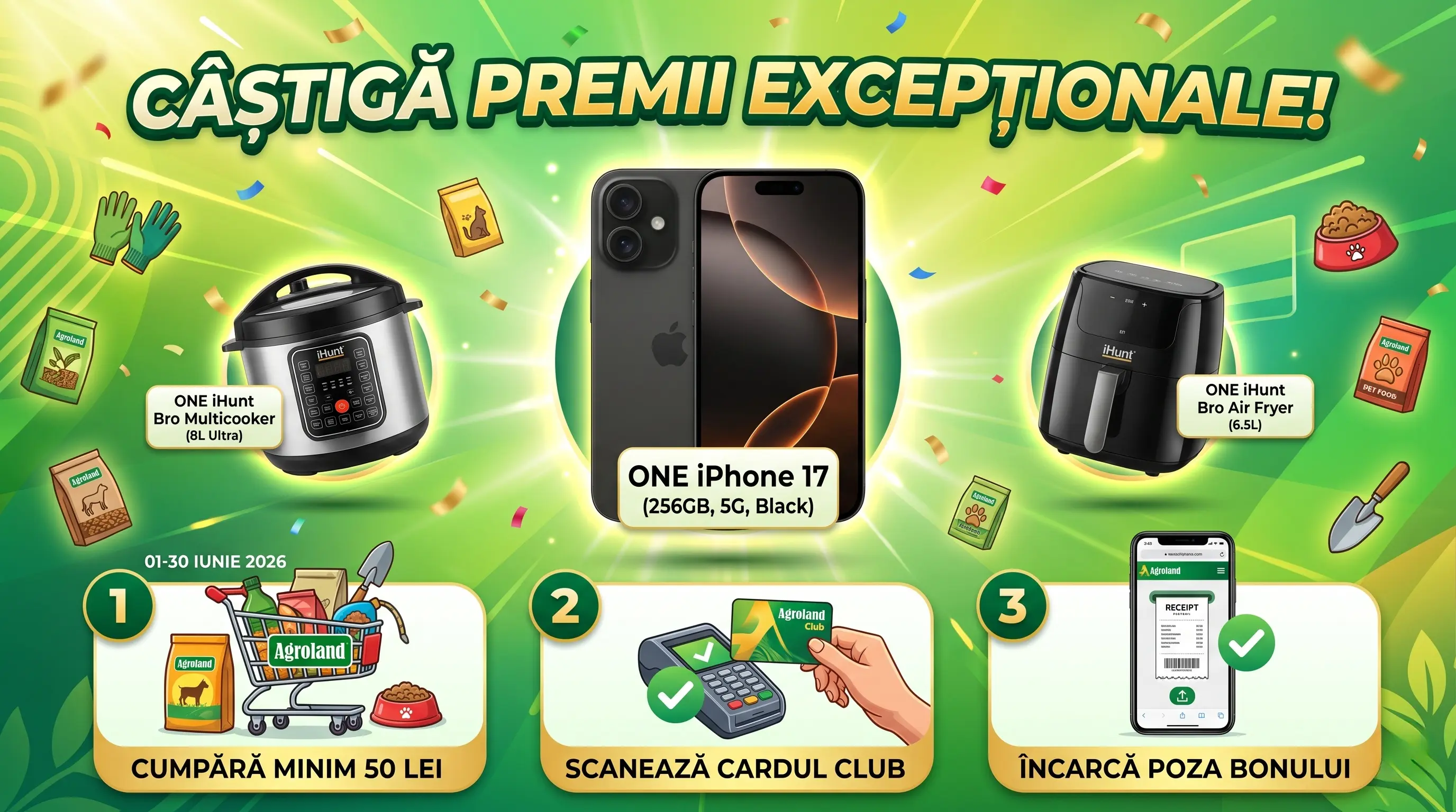 Concurs Agroland: Cumpără și Câștigă iPhone 17 (până pe 30 Iun) - Concursier