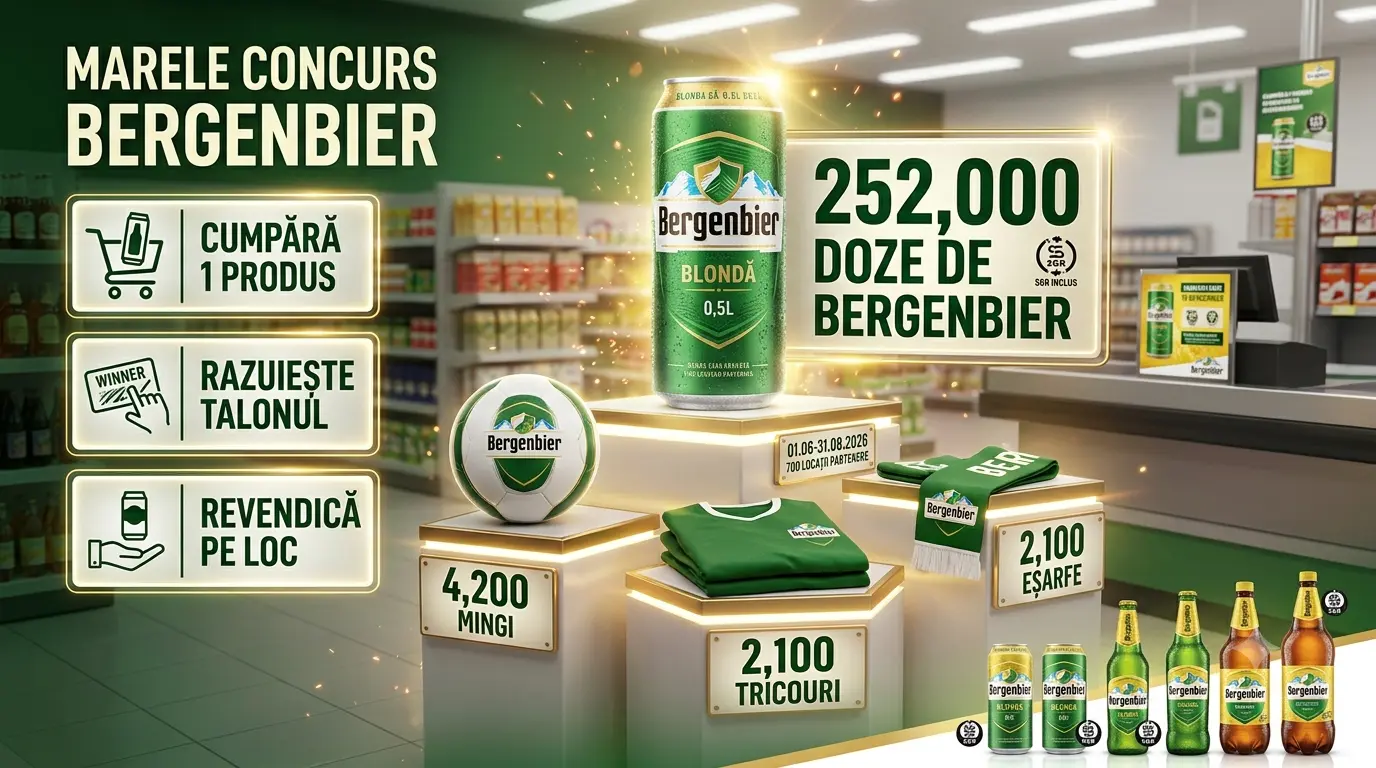 Concurs Bergenbier: Răzuiește și Câștigă Tricouri și Eșarfe (până pe 31 August) - Concursier