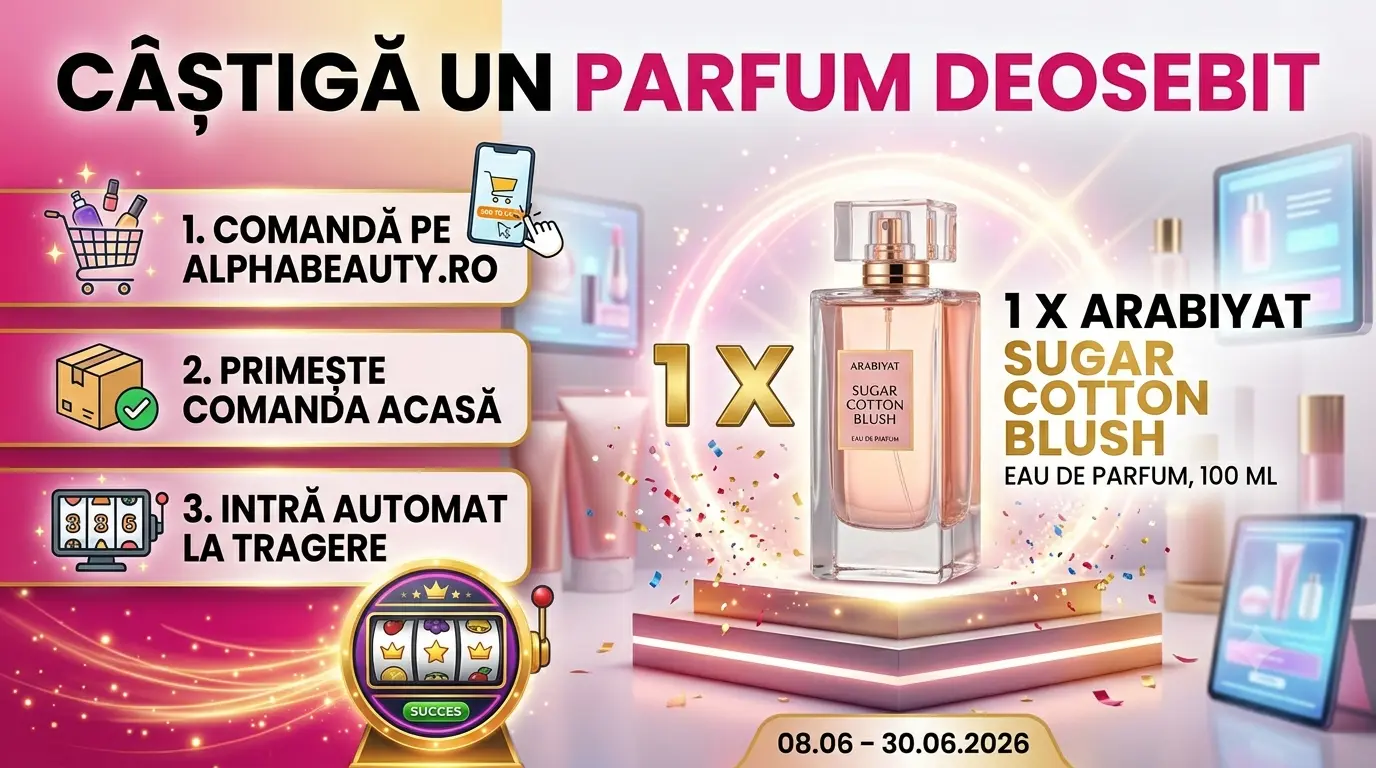 Concurs alphabeauty.ro - Cumpără și câștigă parfum Arabiyat Sugar Cotton Blush (până pe 30...