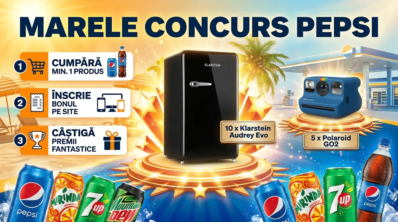 Concurs Carrefour: Cumpără Pepsi și câștigă minicoolere retro (până pe 23 iunie) - Concursier