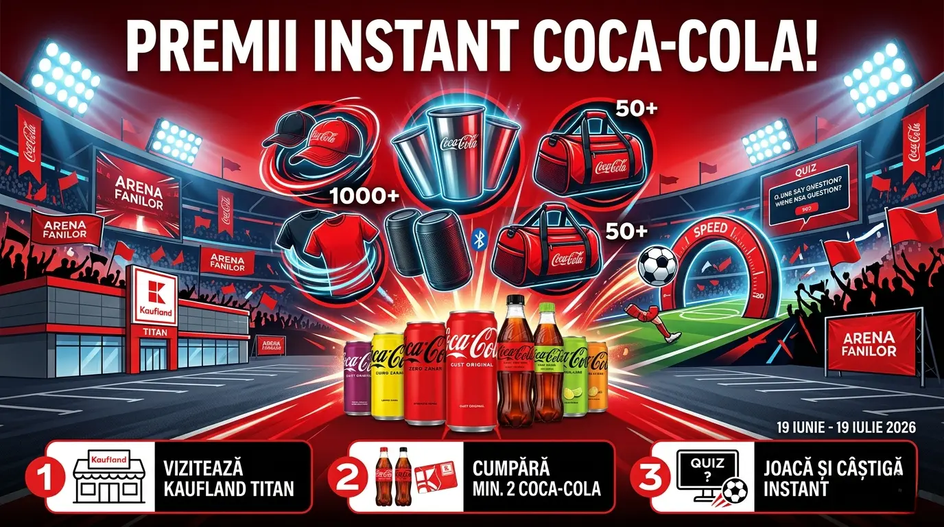 Concurs Concurs Kaufland: Cumpără Coca-Cola și câștigă premii instant (până pe 19 iulie) -...
