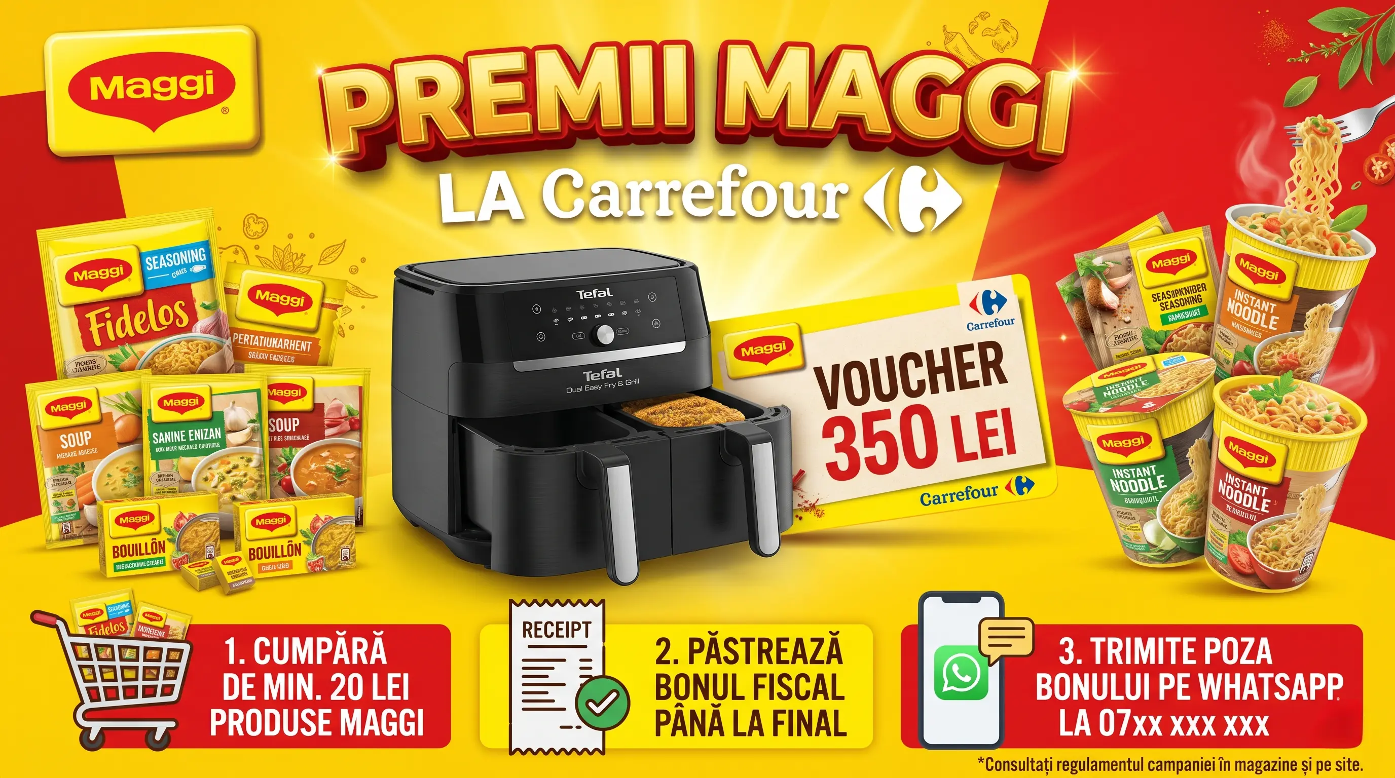 Concurs Carrefour: Cumpără Maggi și câștigă friteuze Tefal (până pe 7 iulie) - Concursier