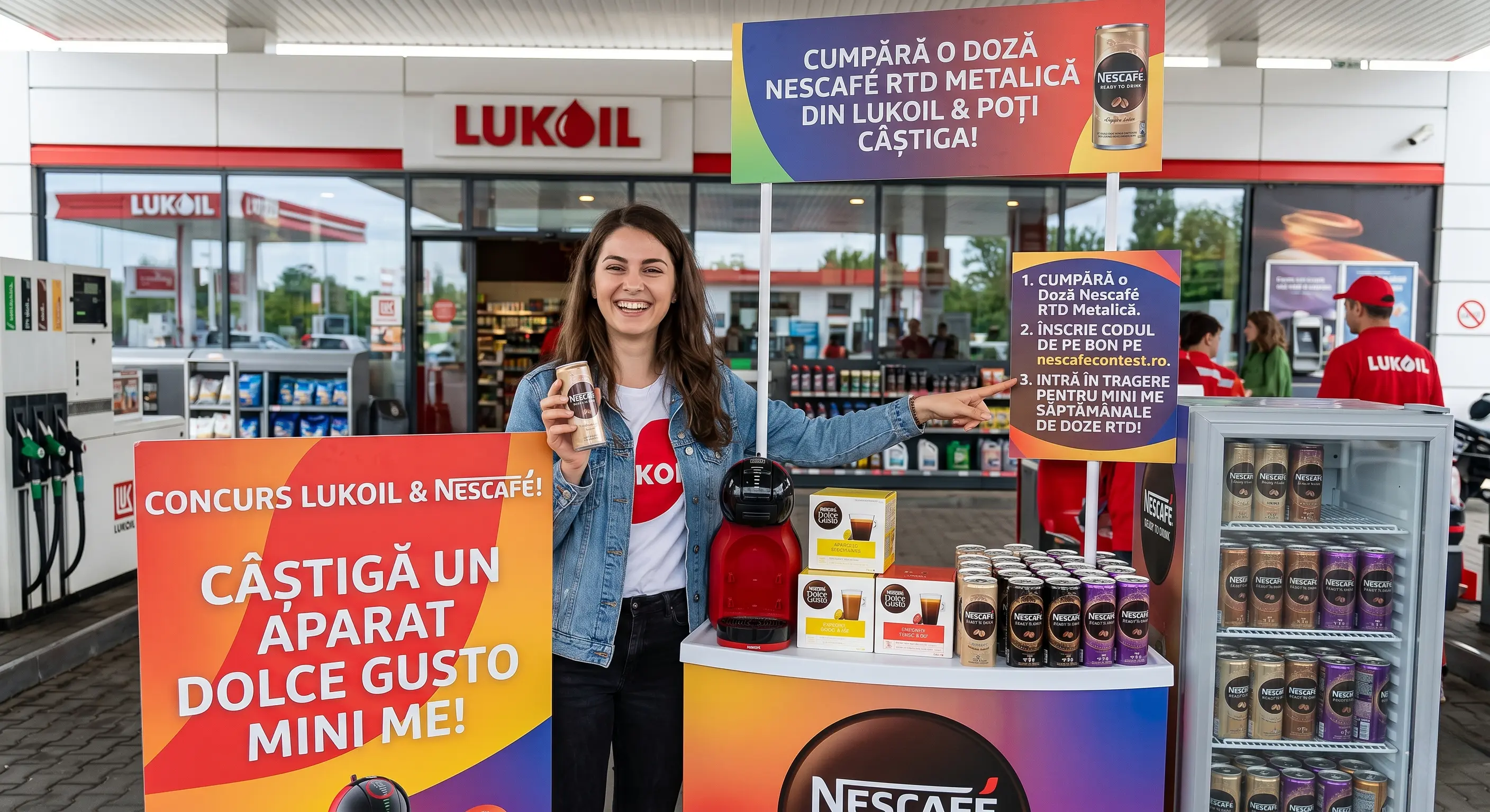 Concurs Lukoil - Cumpără Nescafe Ready to Drink și câștigă aparat Dolce Gusto Mini Me (până...