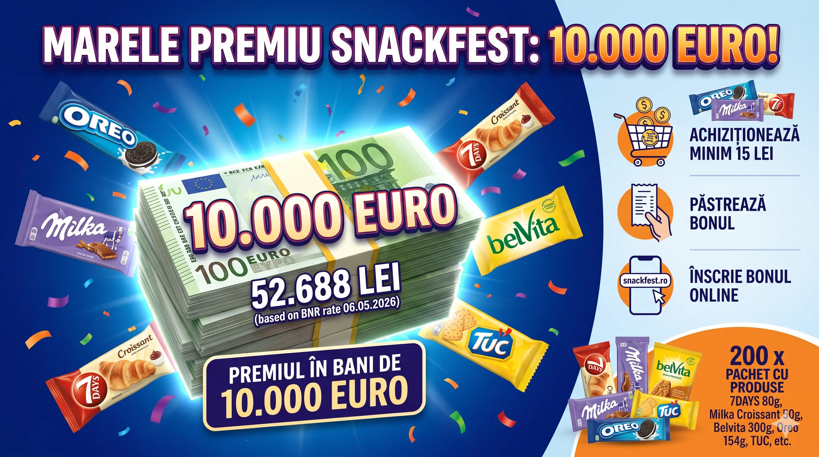Concurs Mondelez: Cumpără și câștigă 10.000 euro (până pe 31 iulie) - Concursier
